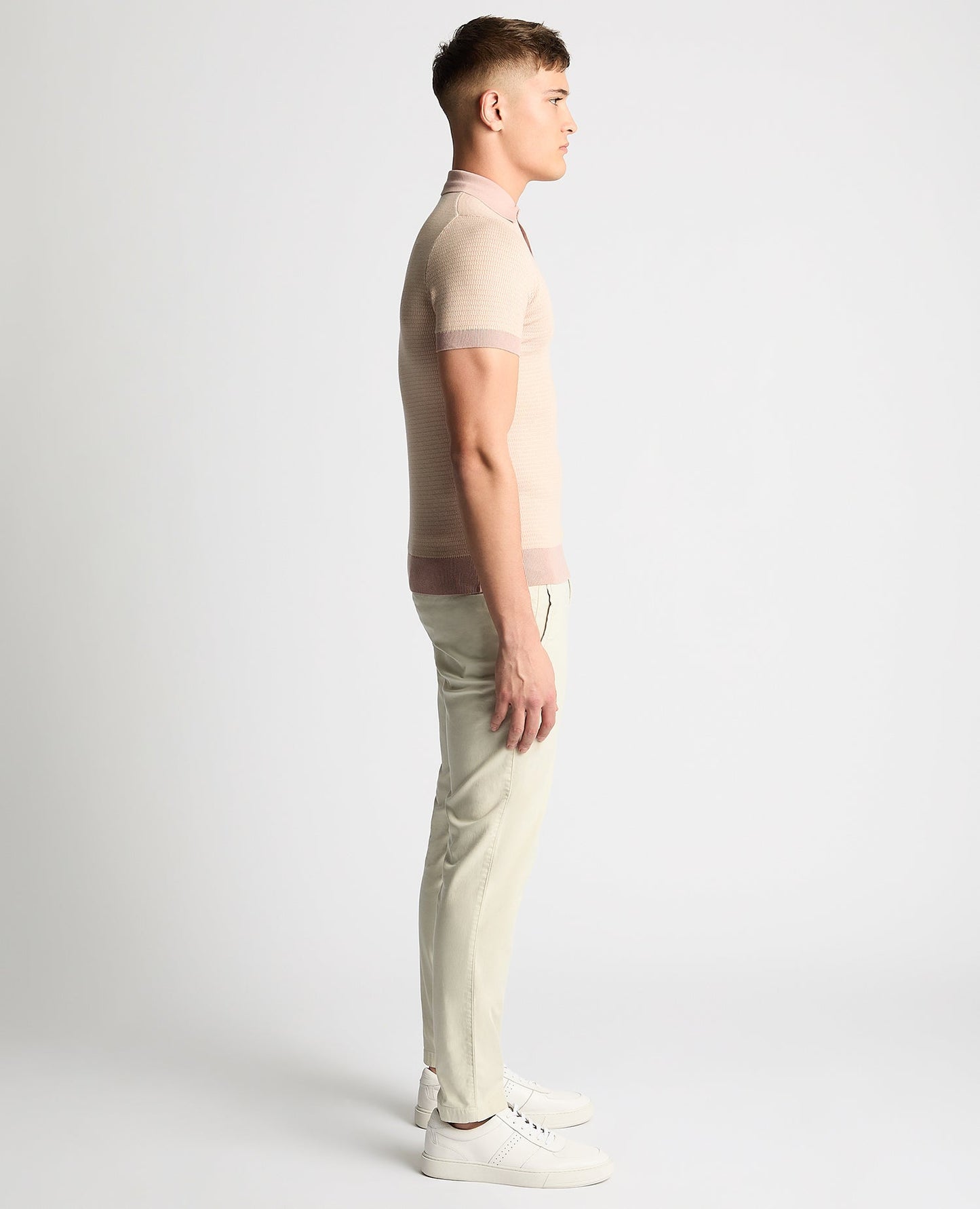 Knitted Cotton Short-Sleeve Polo