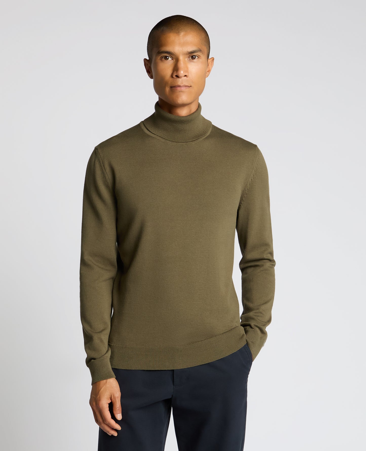 Roll Neck Cotton Sweater