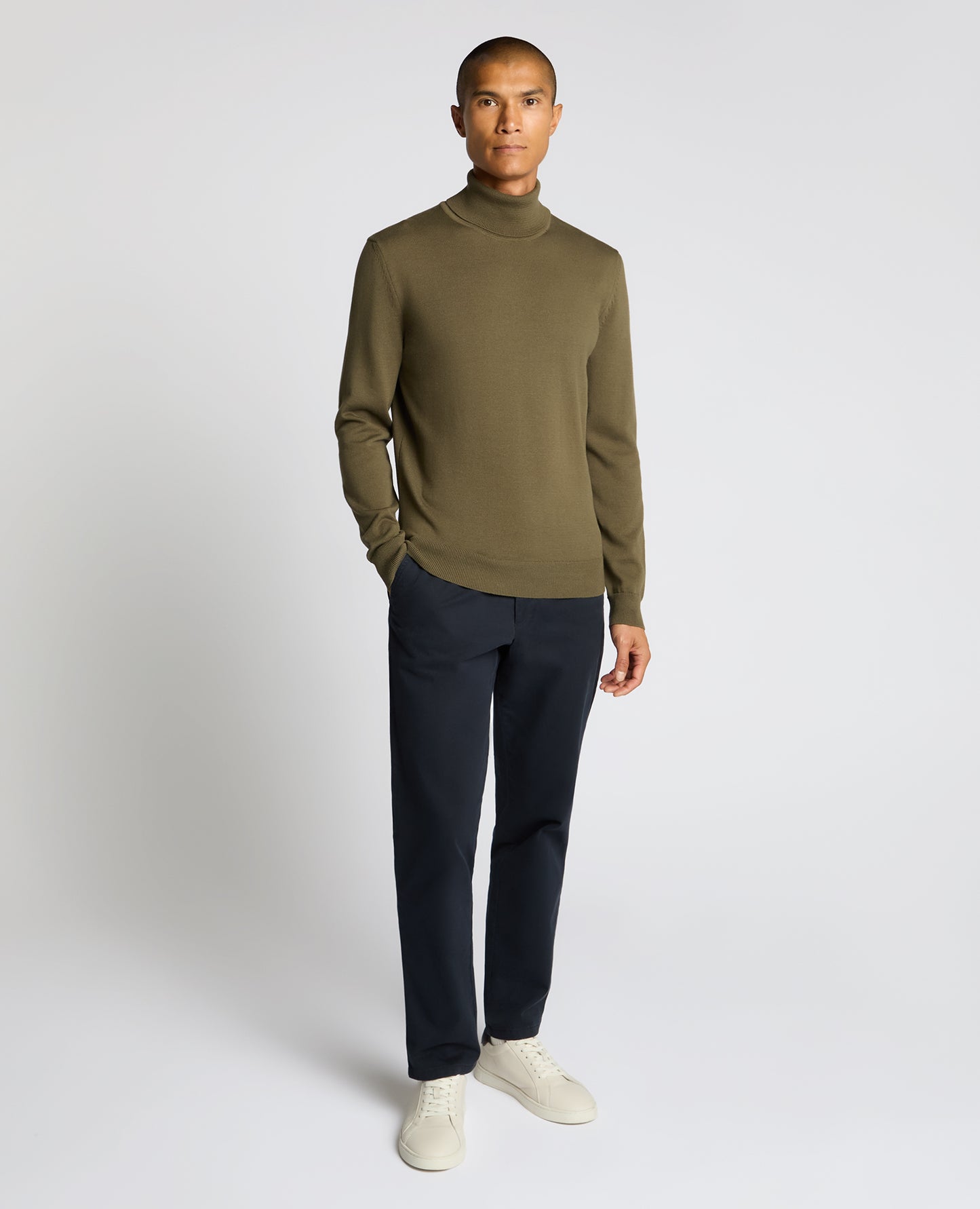 Roll Neck Cotton Sweater