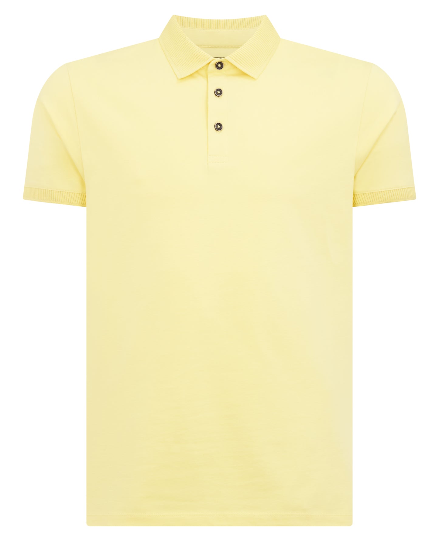 Man wearing a orange Tapered Fit Cotton-Stretch Polo Shirt