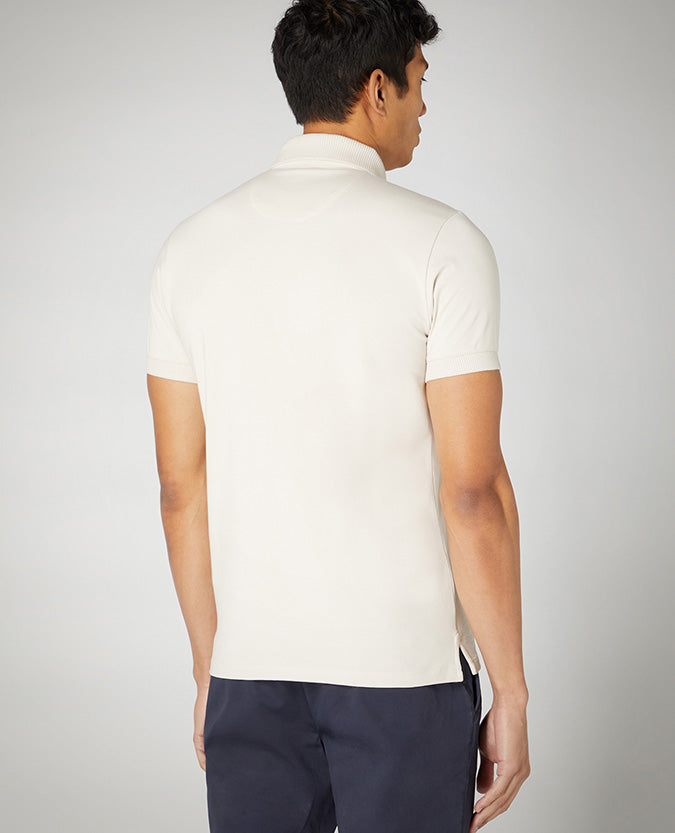 Tapered Fit Cotton-Stretch Polo Shirt