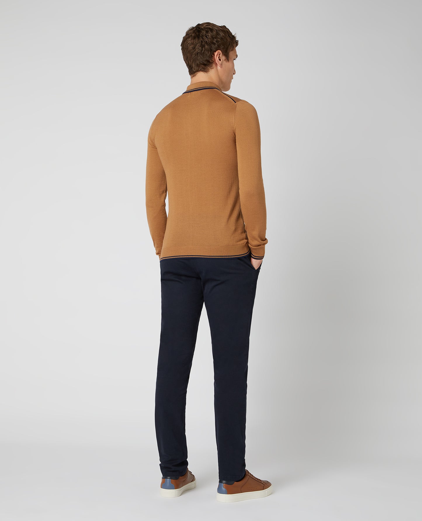 Slim Fit Merino Wool-Blend Polo Shirt