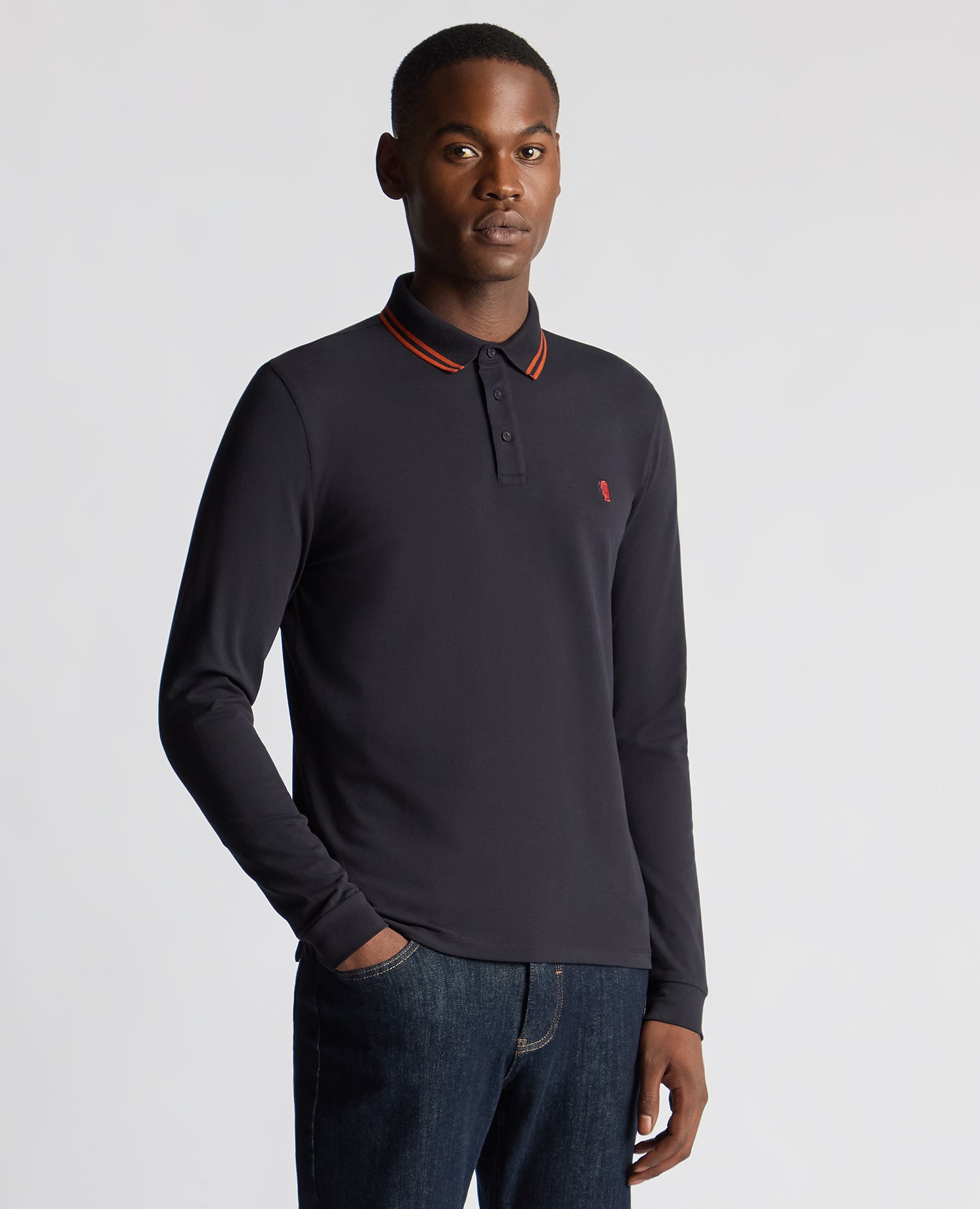 Slim Fit Cotton-Stretch Pique Polo Shirt – Remus Uomo