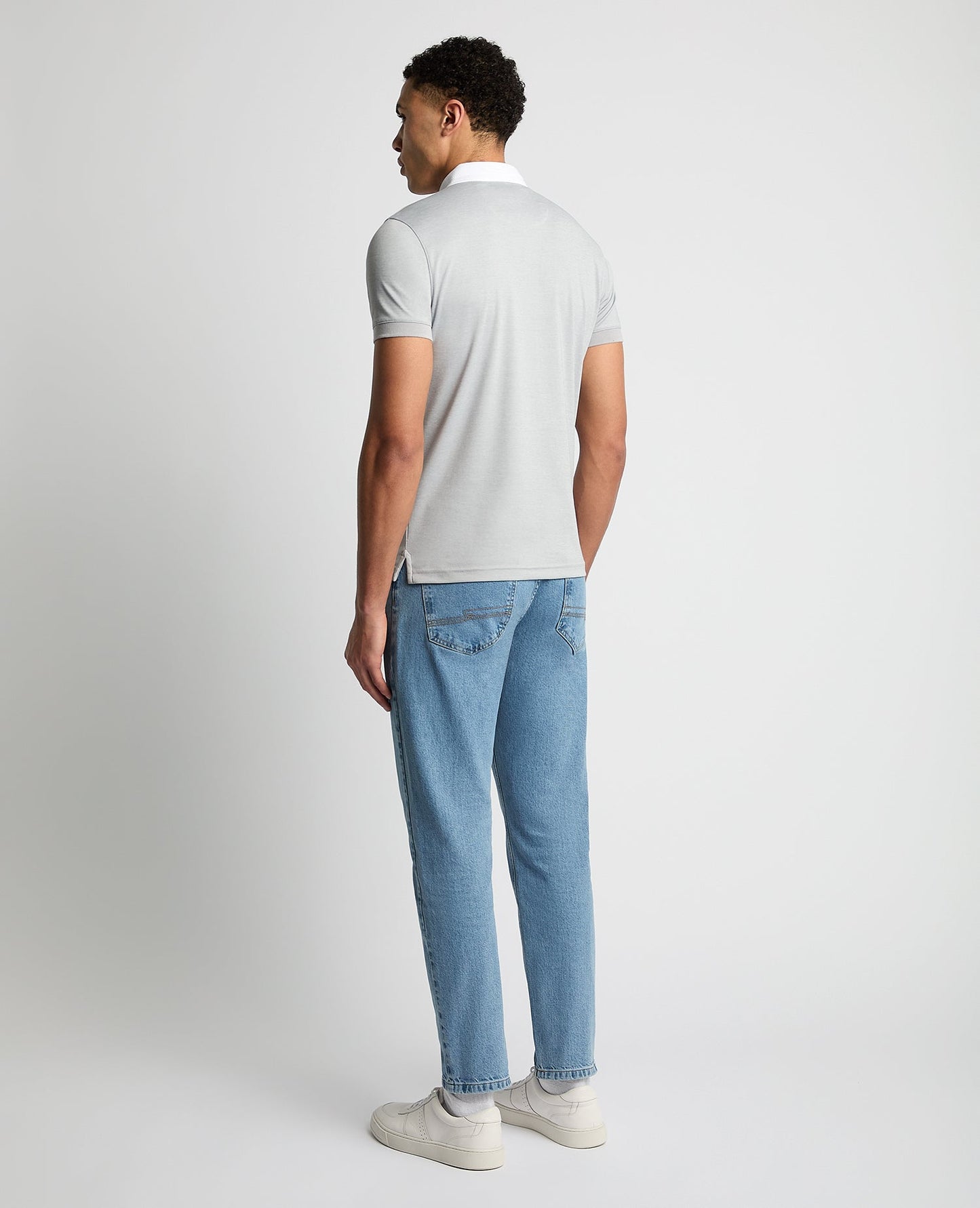 Tapered Fit Cotton-Blend Polo Shirt