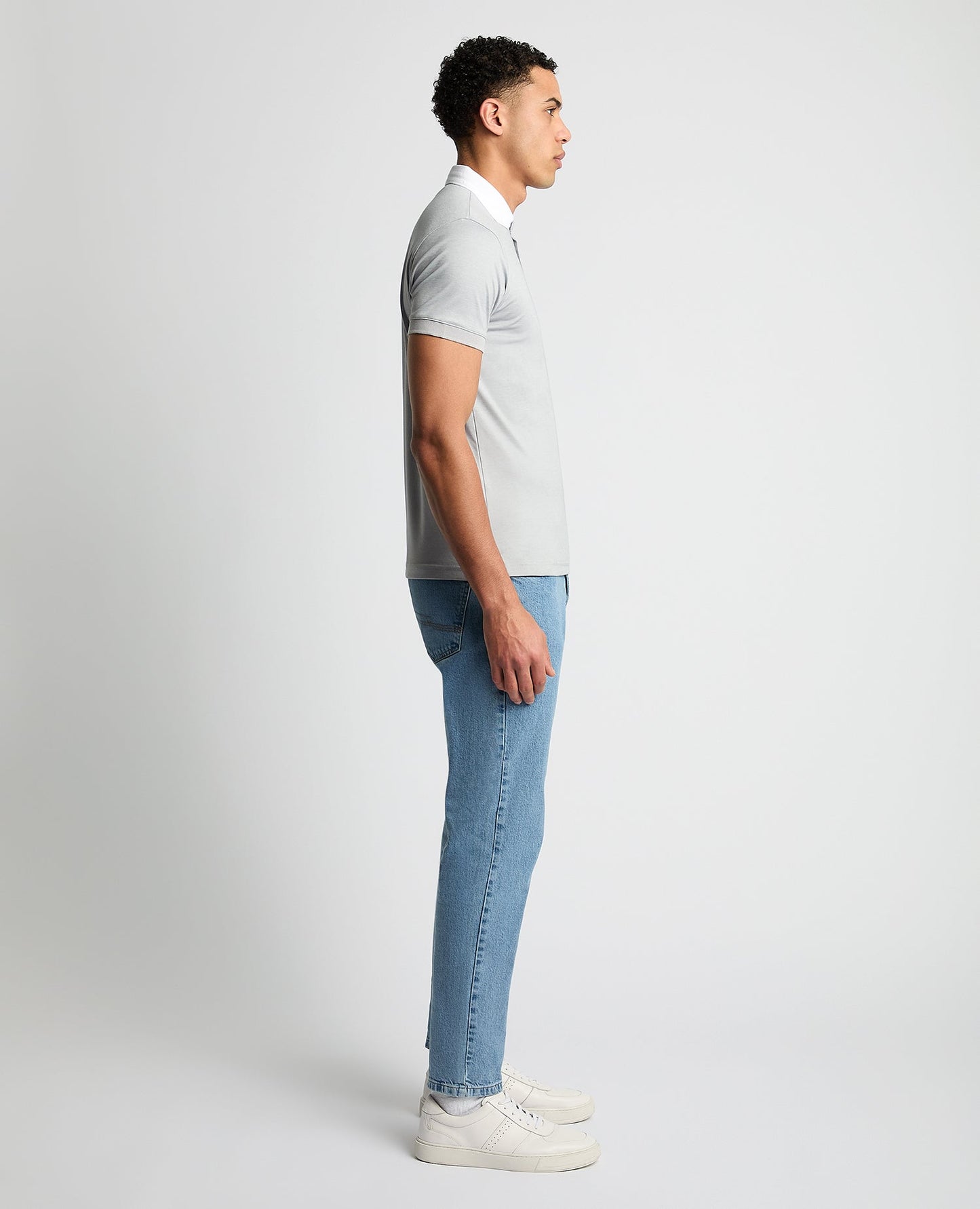 Tapered Fit Cotton-Blend Polo Shirt
