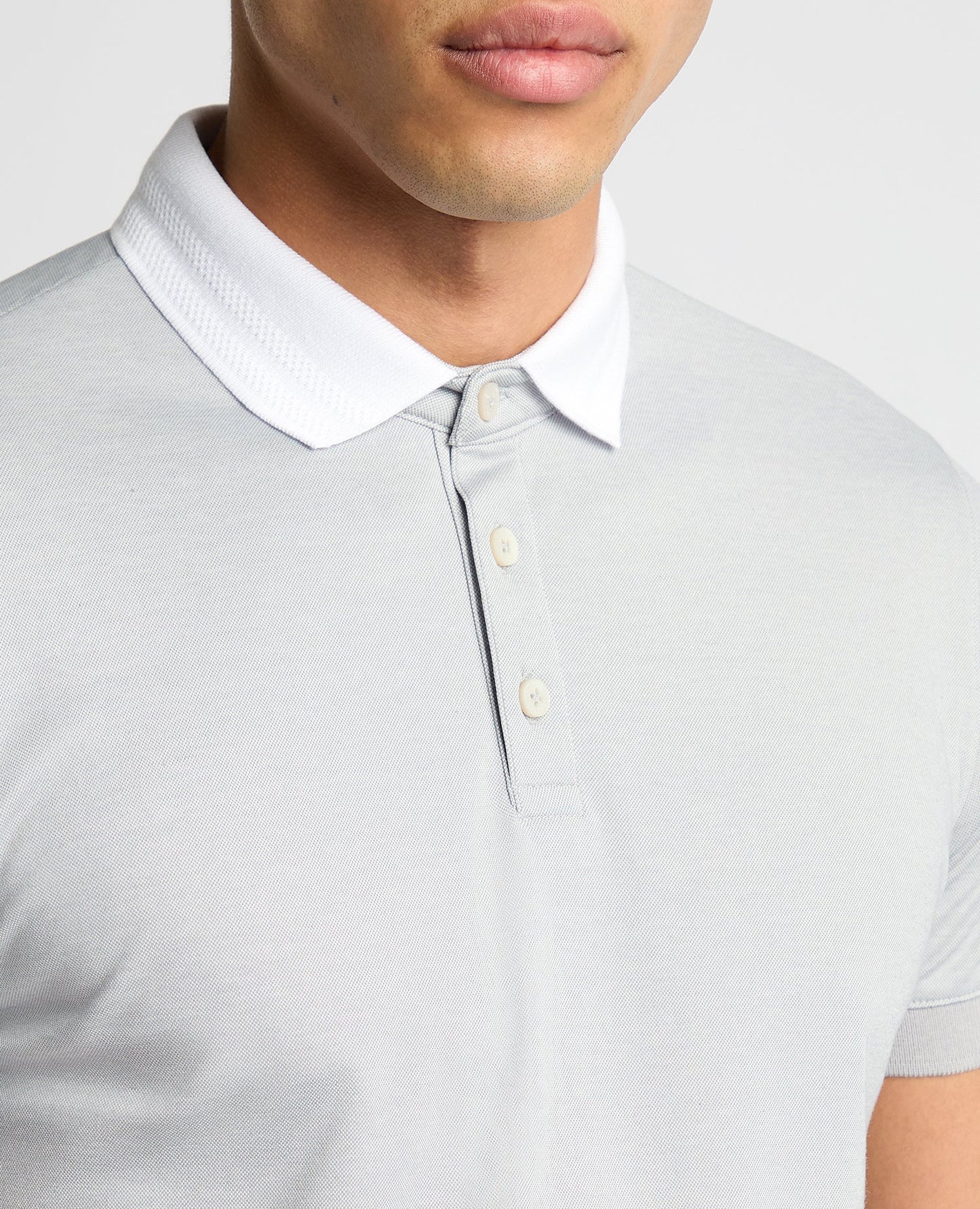 Tapered Fit Cotton-Blend Polo Shirt