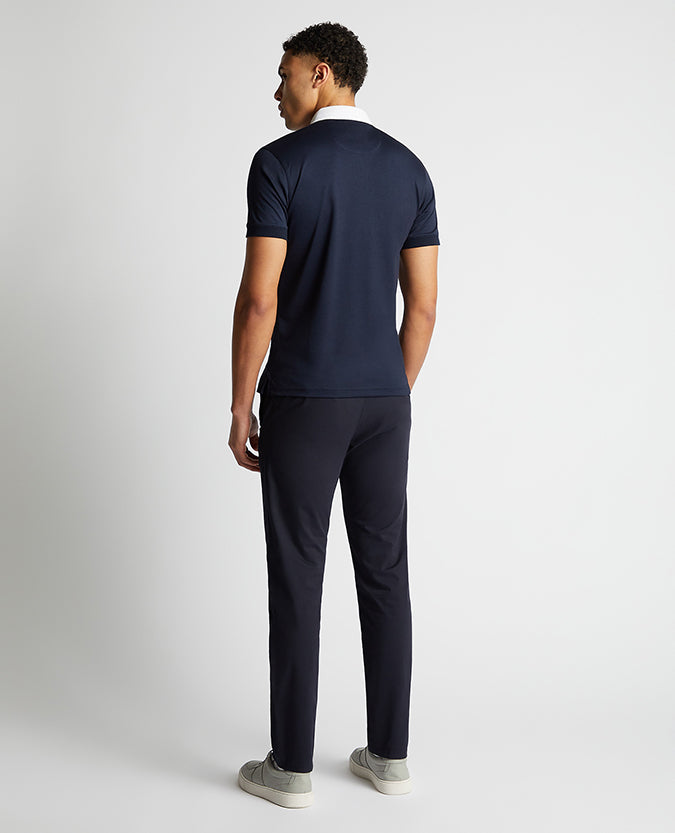 Tapered Fit Cotton-Blend Polo Shirt