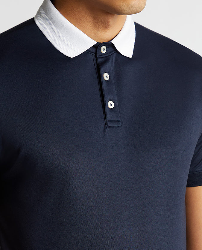 Tapered Fit Cotton-Blend Polo Shirt