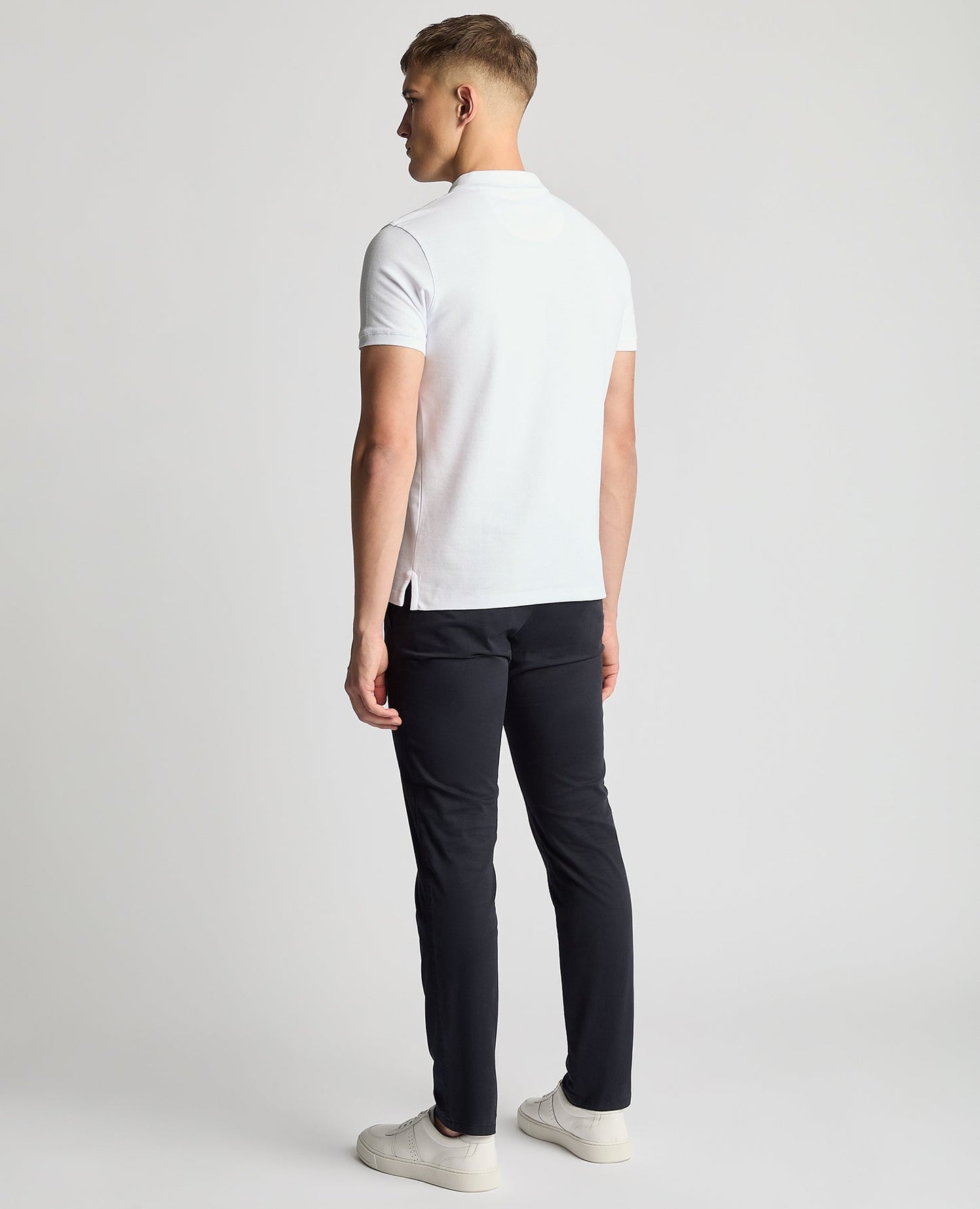 Tapered Fit Cotton Pique Polo Shirt