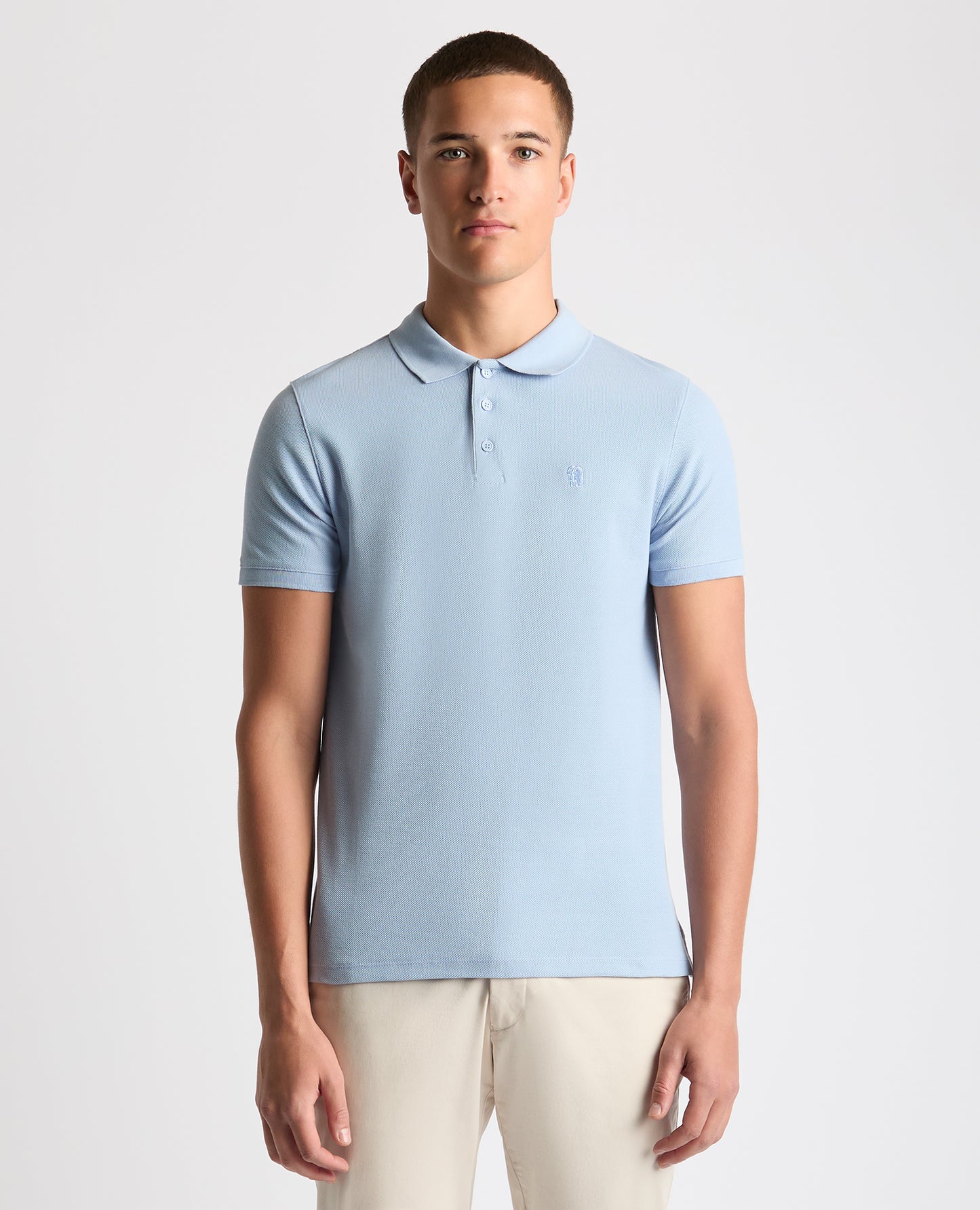 Tapered Fit Cotton Pique Polo Shirt