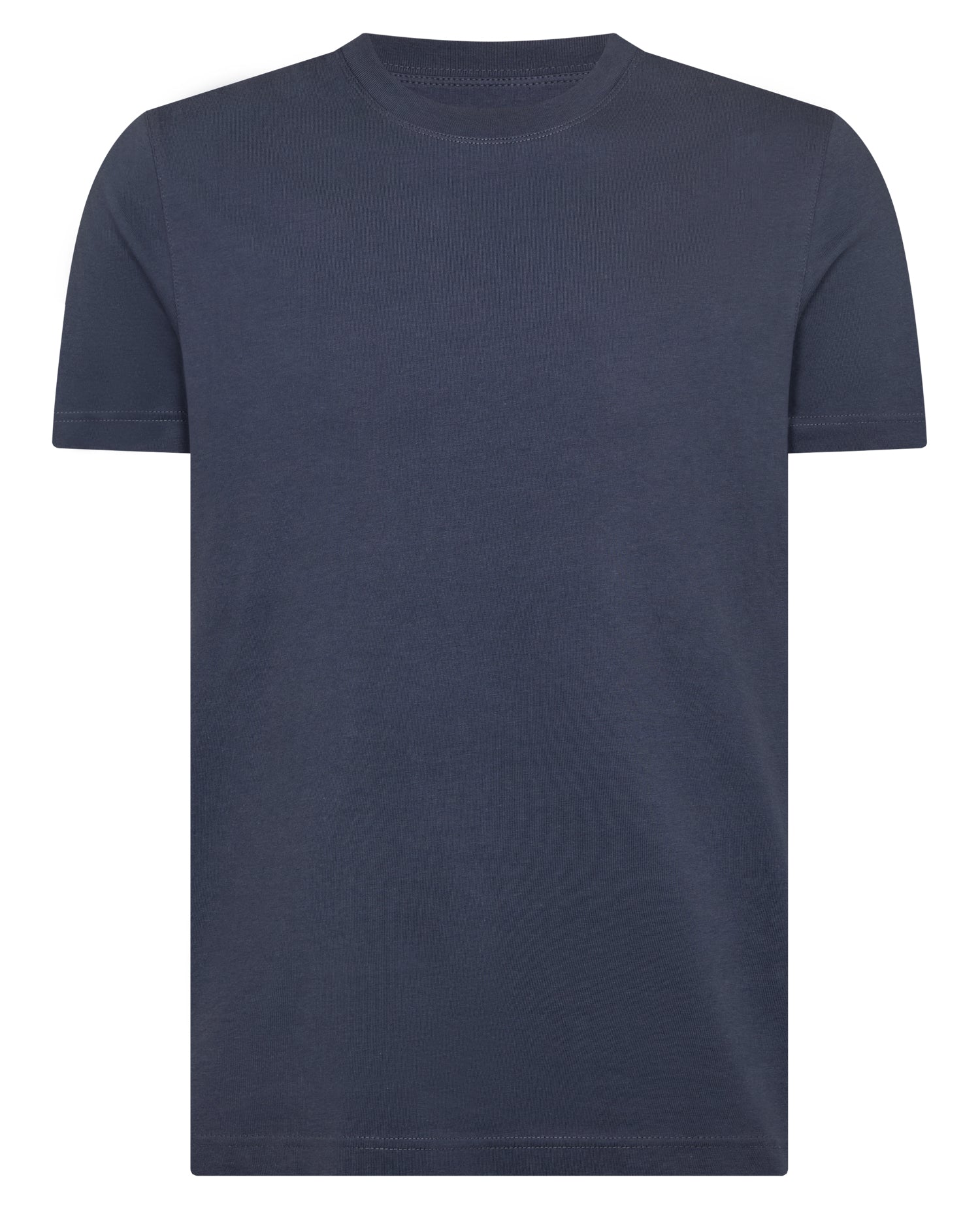Man wearing a navy Regular Fit Organic Cotton T-Shirt