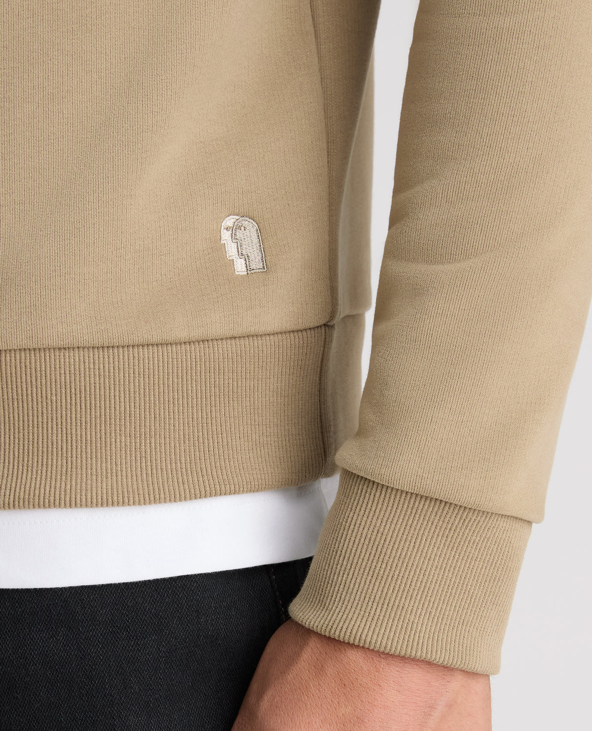 Stone Embroidered Terry Sweatshirt