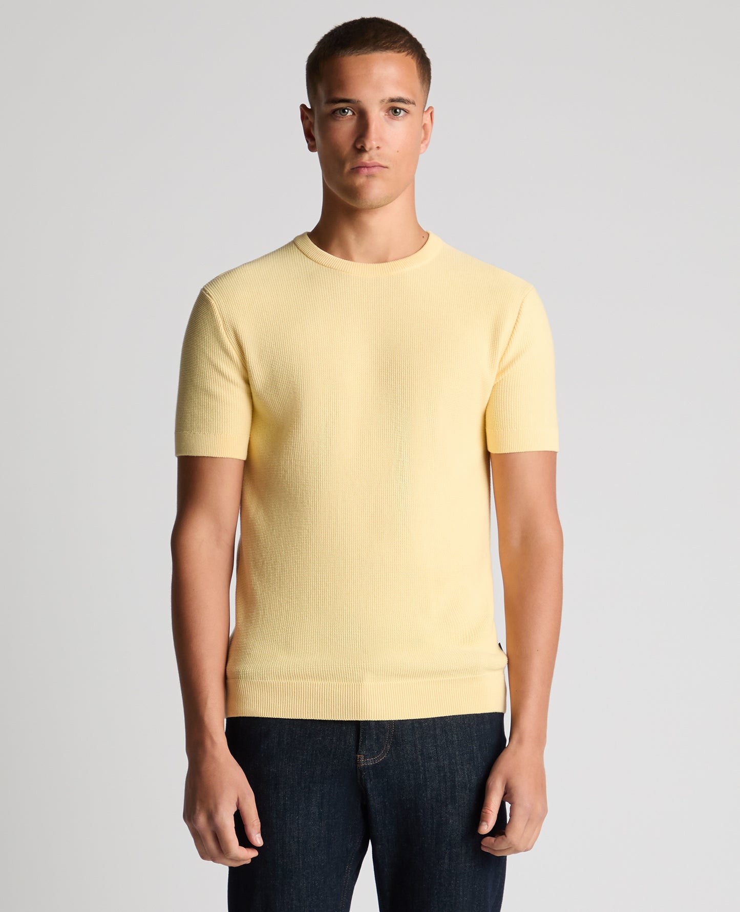 Slim Fit Wafffle Knitted Tee