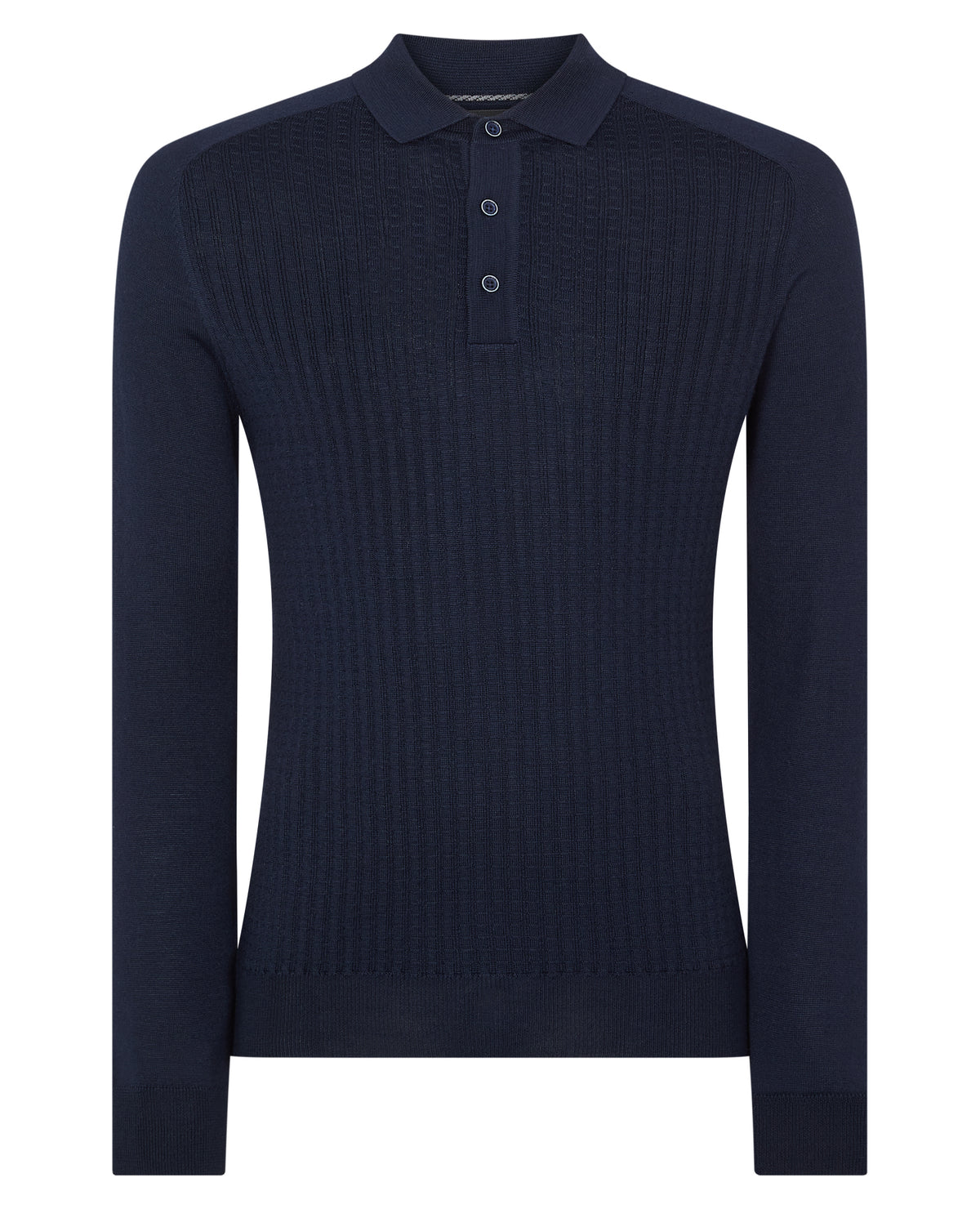 Man wearing a navy jumper