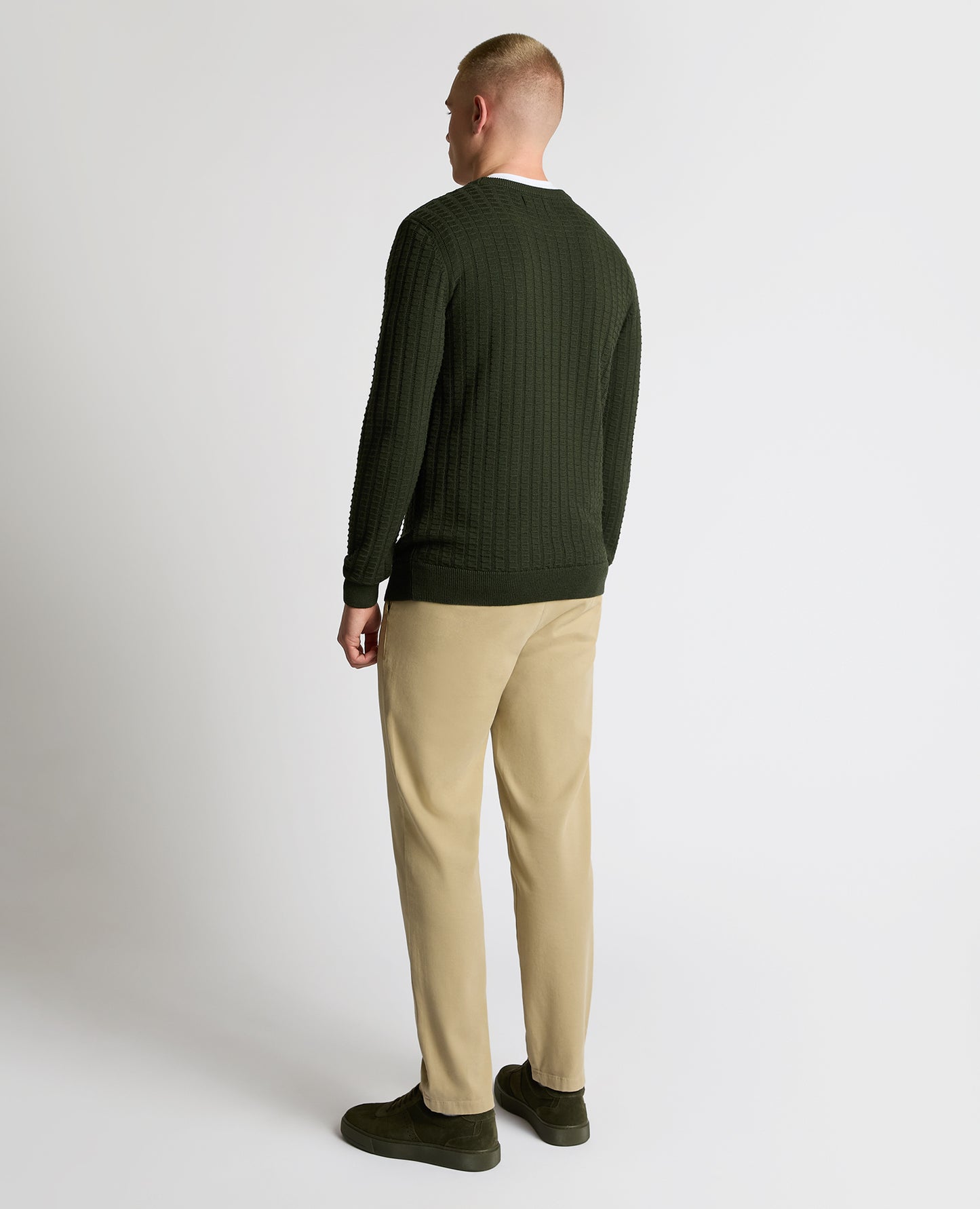 Grid Knit Wool-Blend Sweater