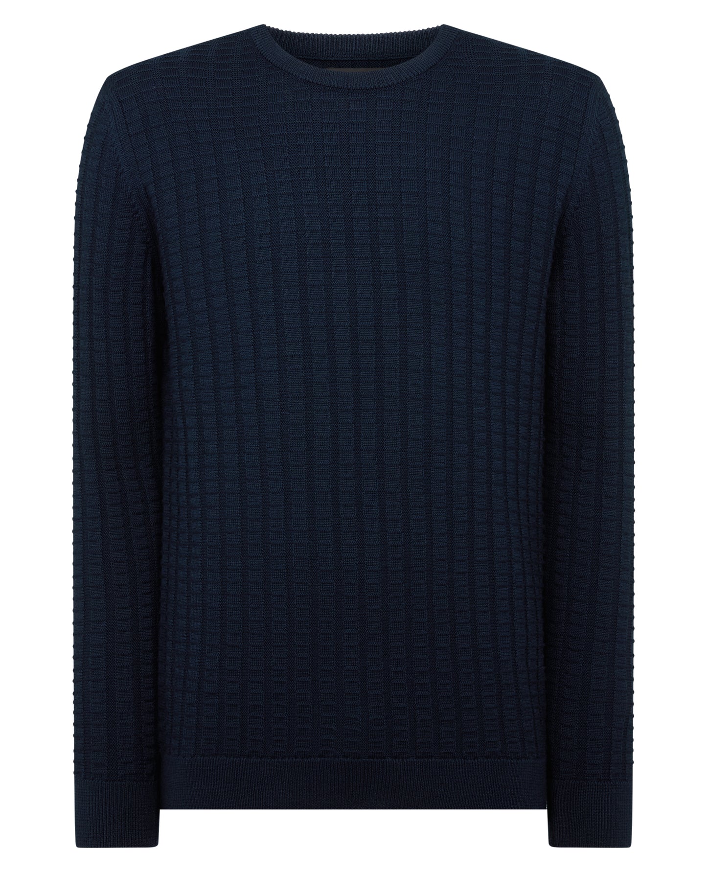 Grid Knit Wool-Blend Sweater