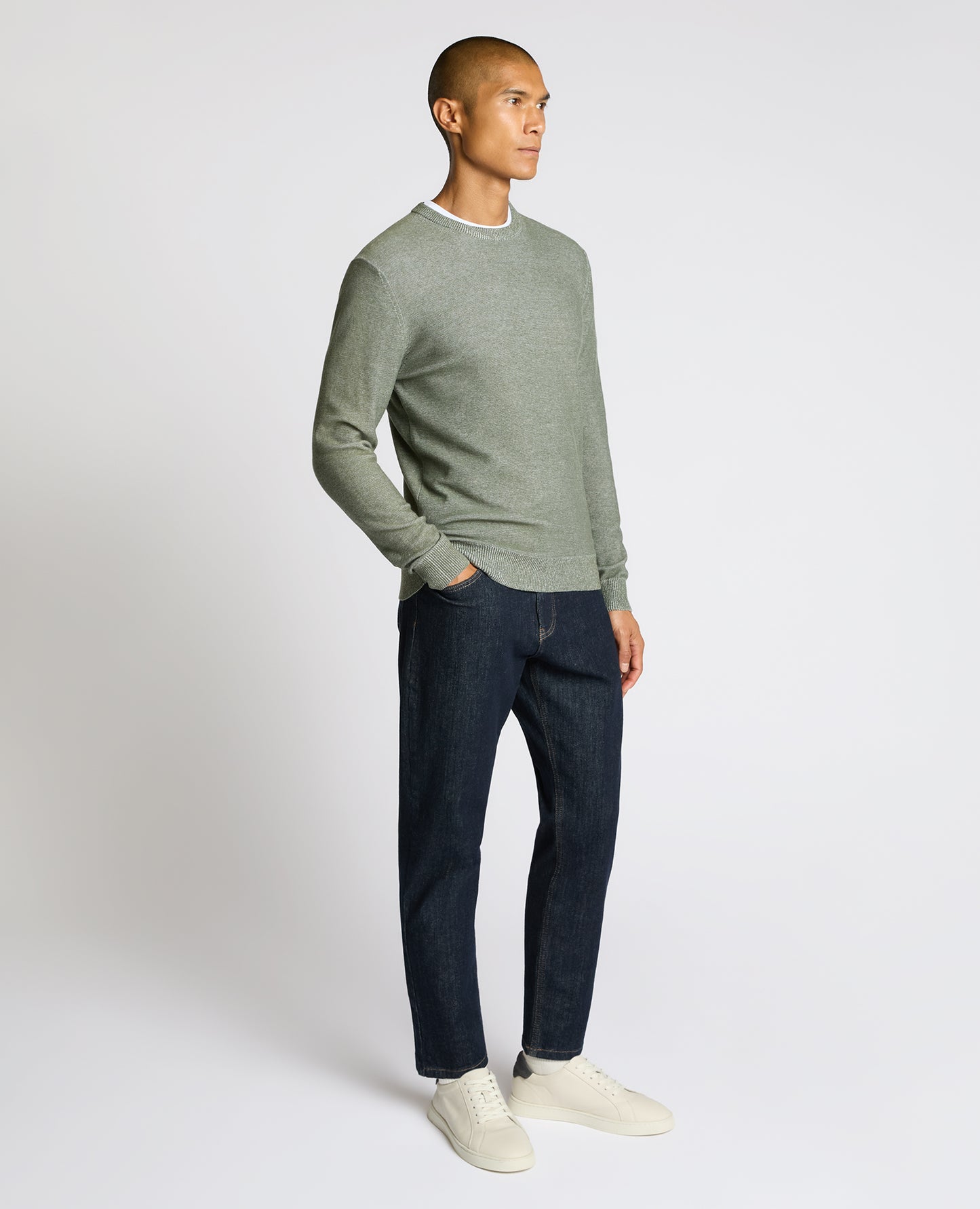 Two-Tone Knit Sweater