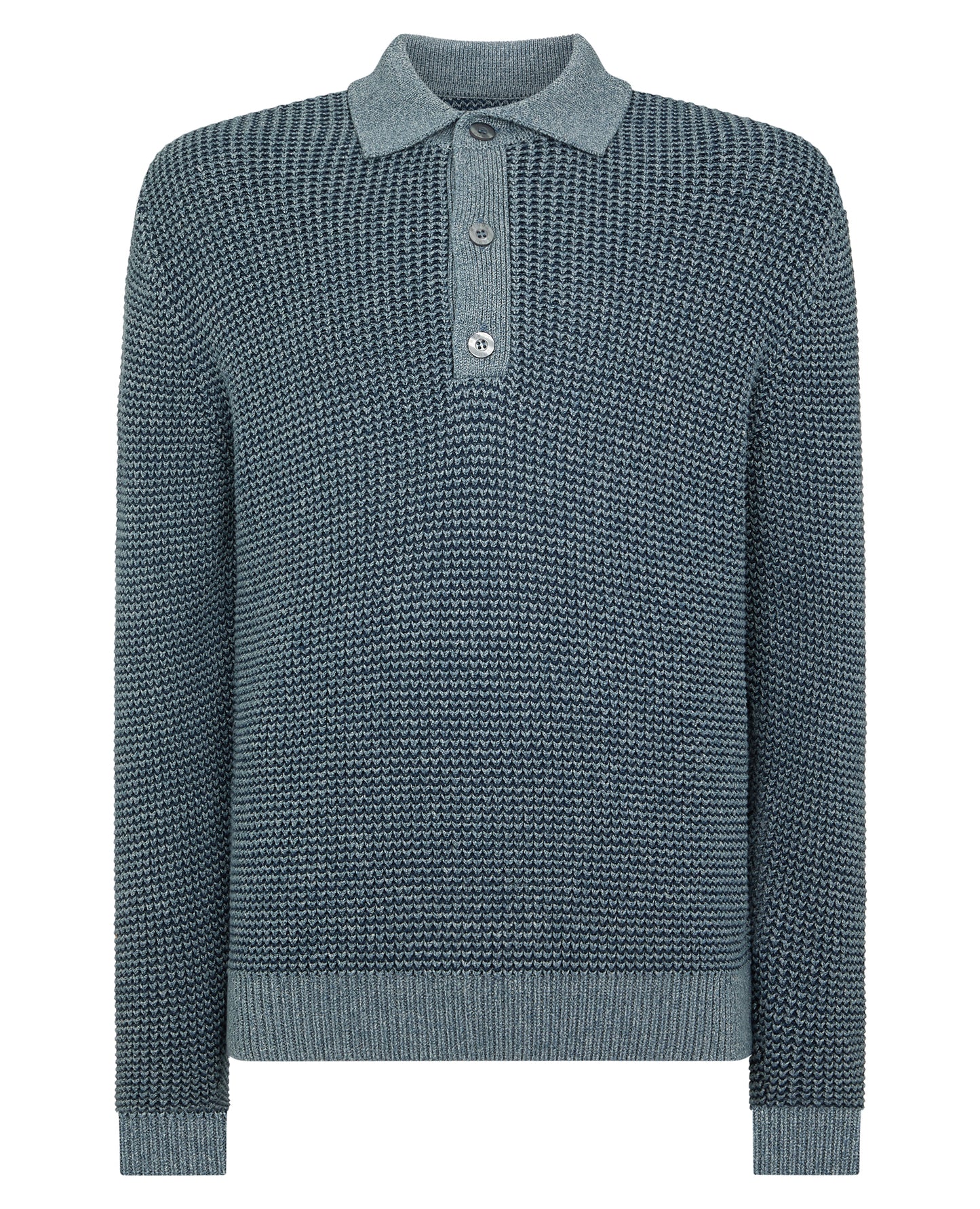 Cotton Knit Polo Sweater
