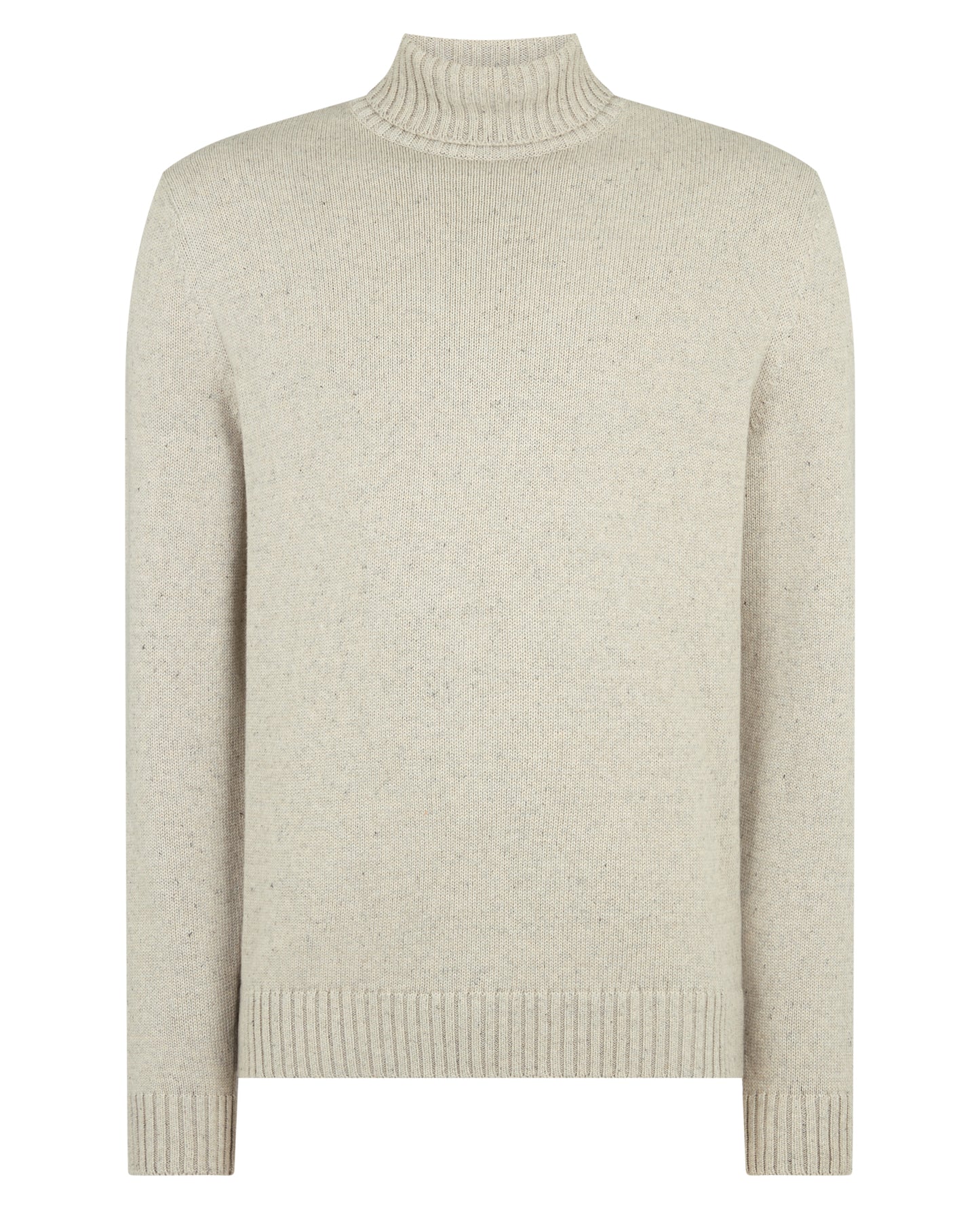 Roll Neck Cotton Knit Sweater