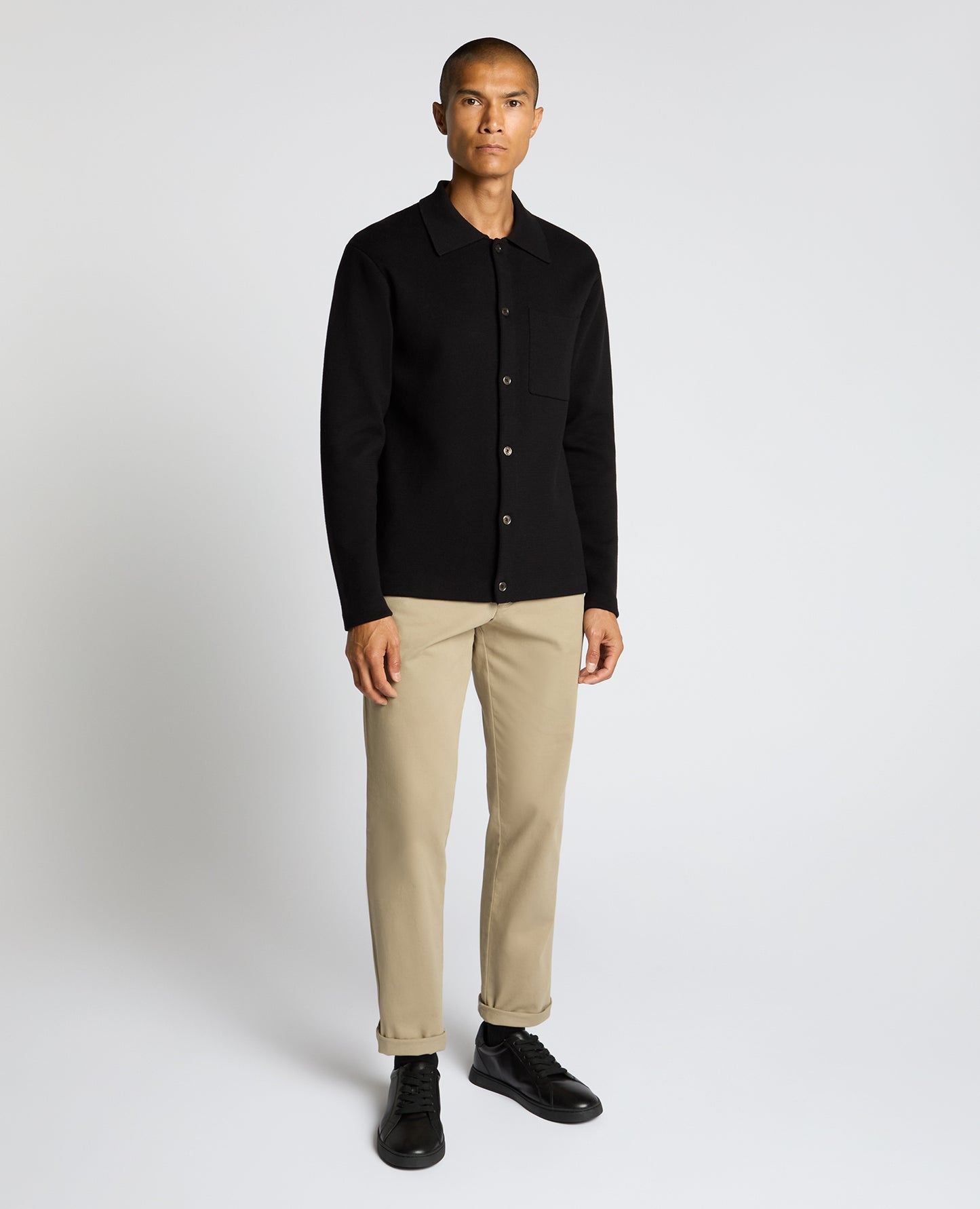 Button-Up Cotton Cardigan