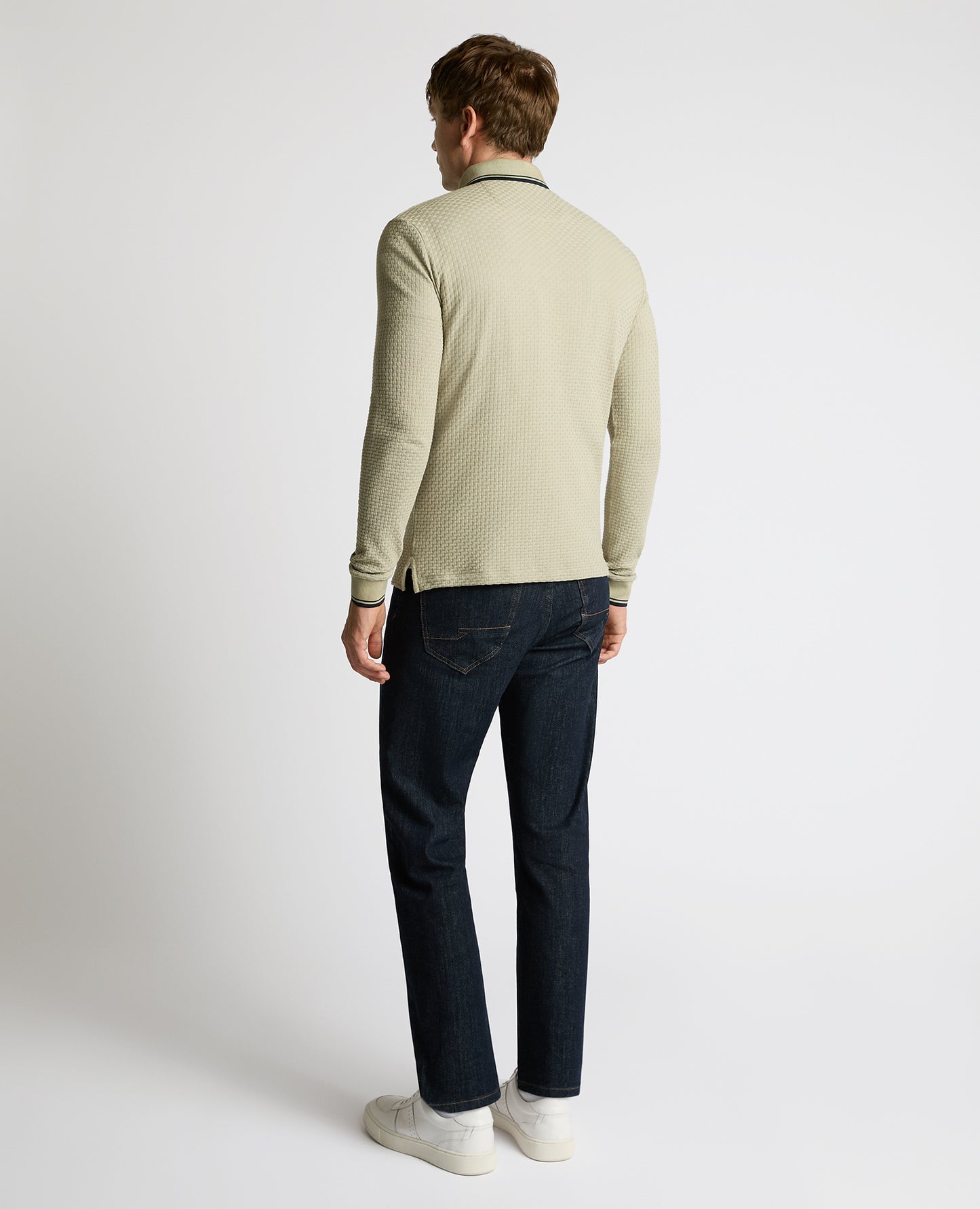 Contrast Collar Jersey Polo