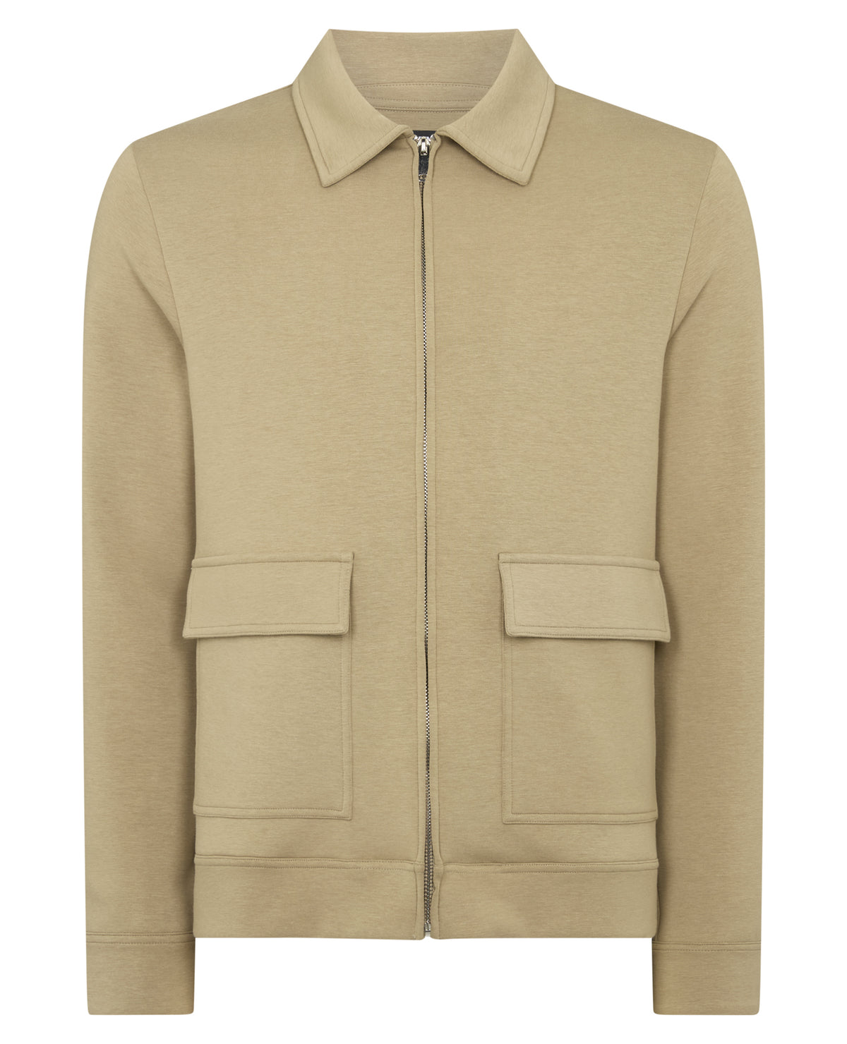 Man wearing a sand Bamboo-Blend Overshirt