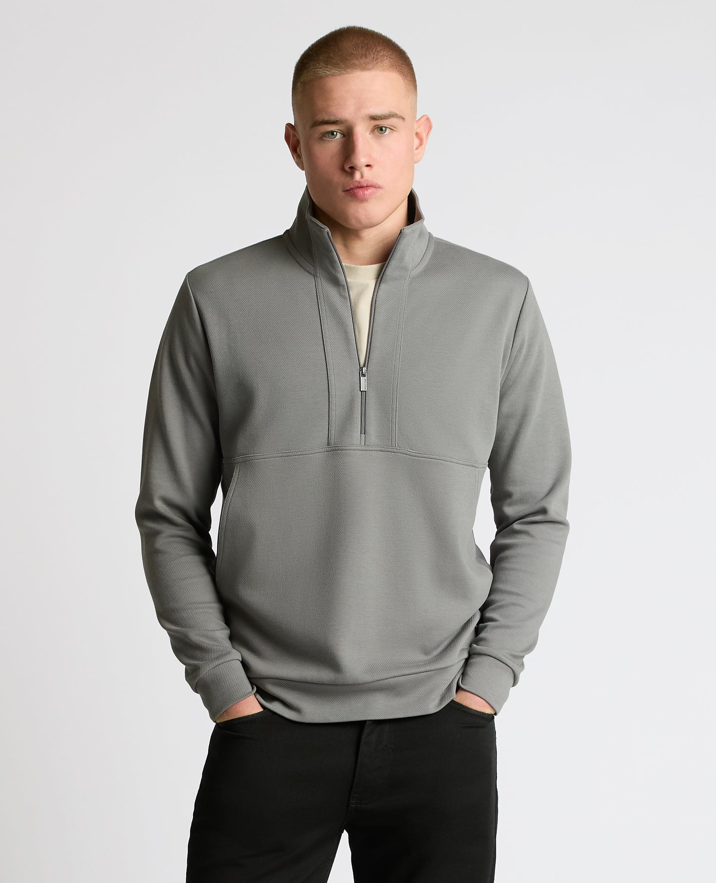 Half-Zip Jersey Sweatshirt