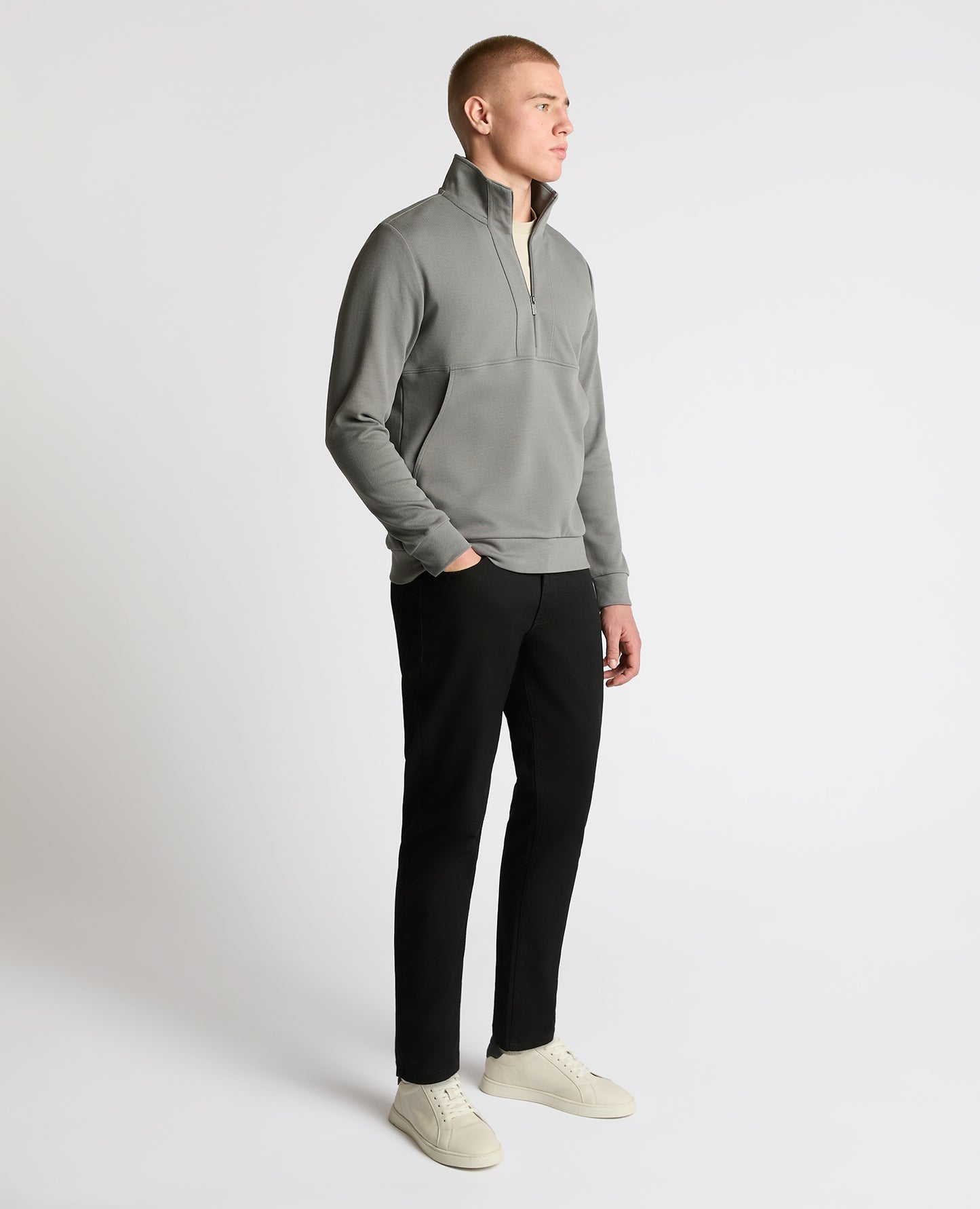 Half-Zip Jersey Sweatshirt