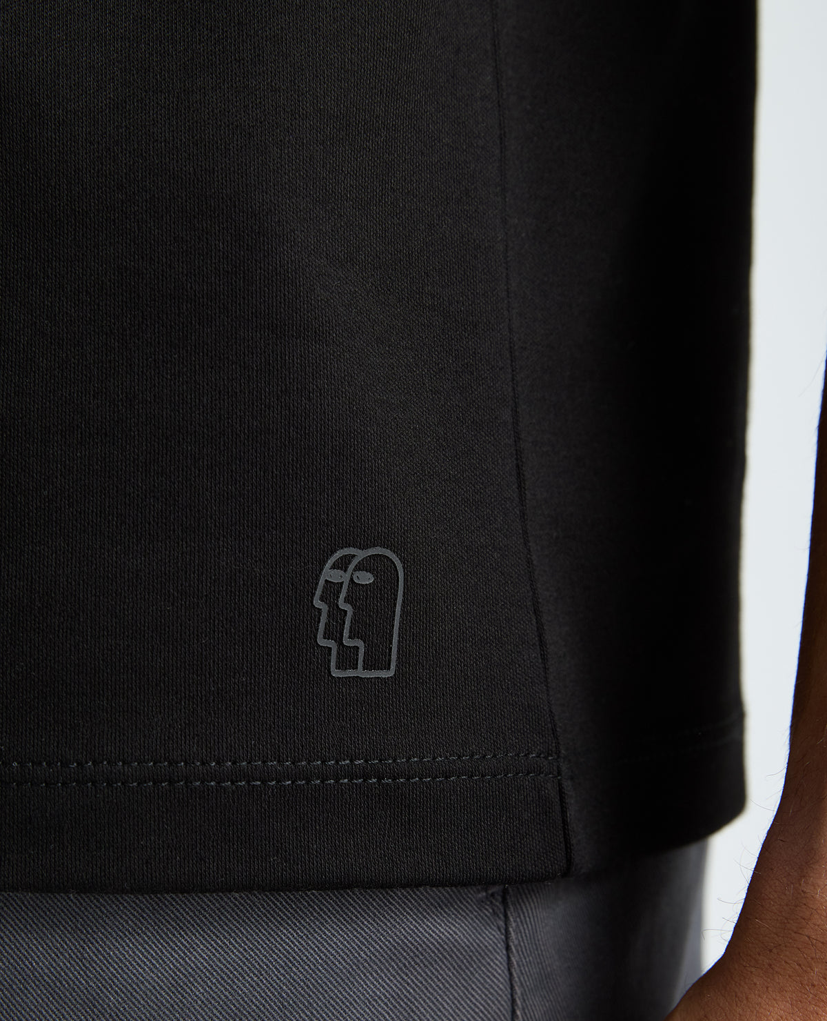 Black Stretch Cotton T-Shirt