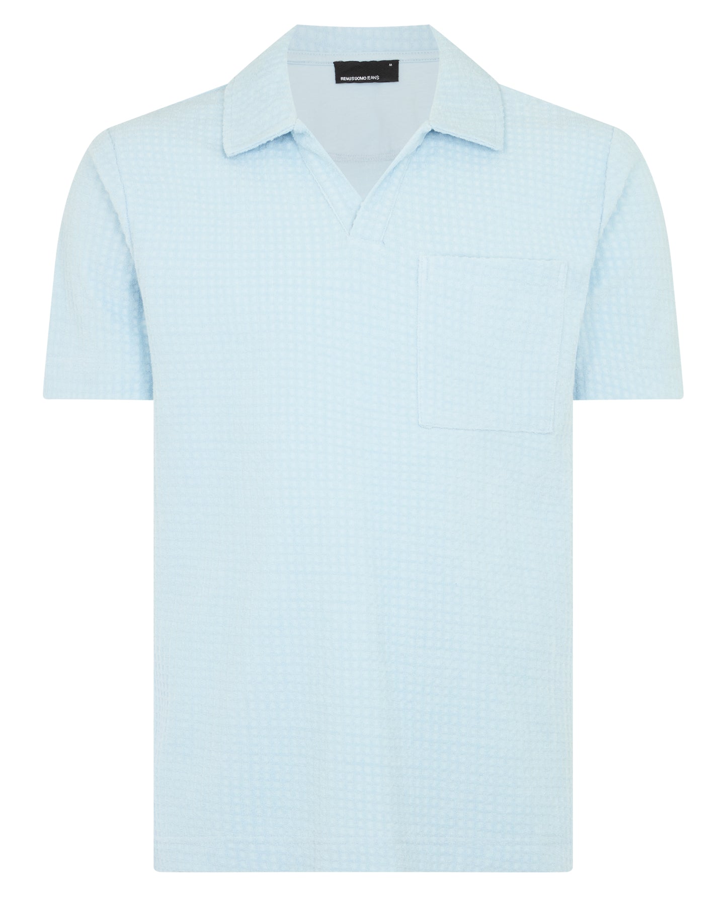 Open Collar Terry Polo Shirt