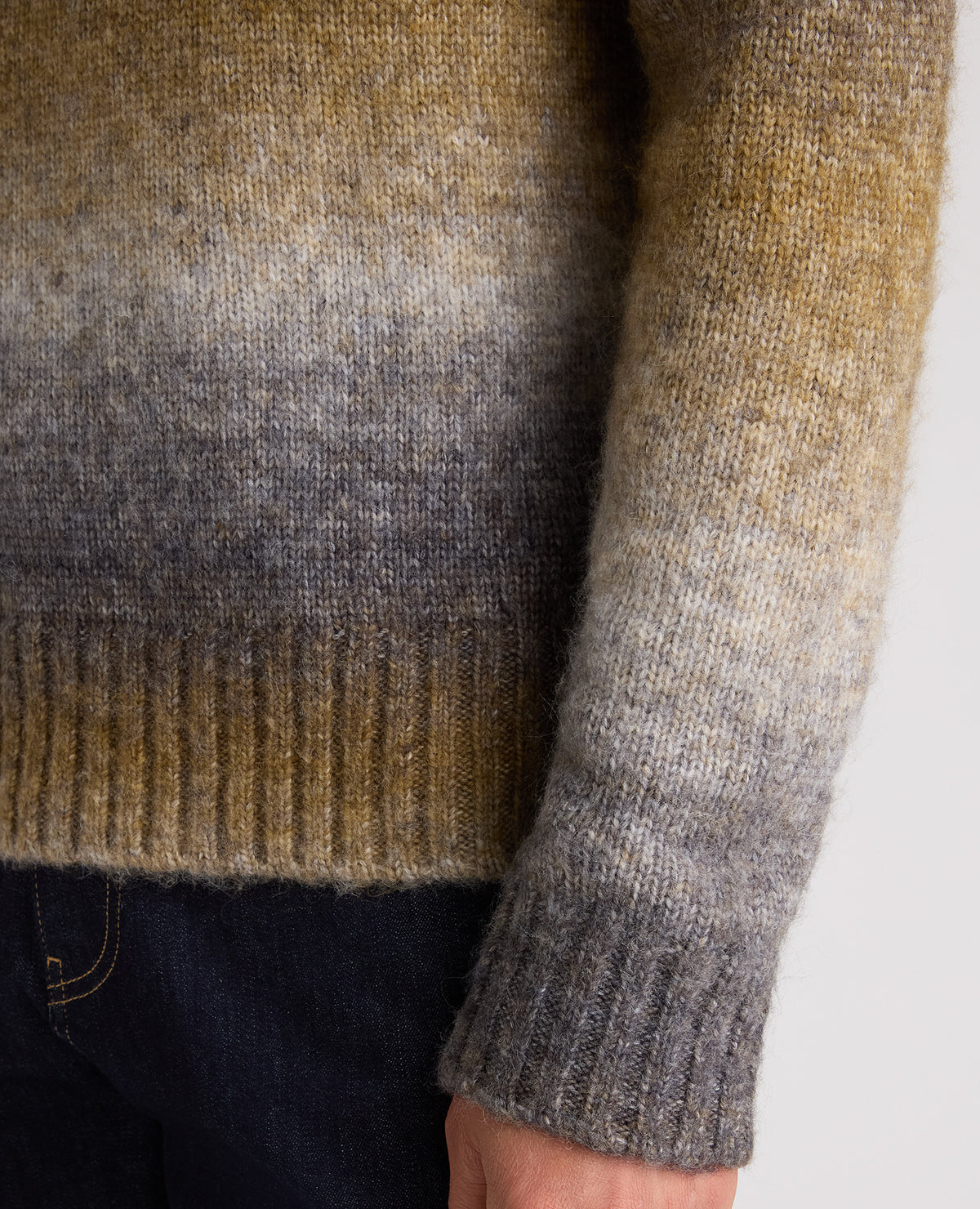 Grey Gradient Stripe Blend Jumper