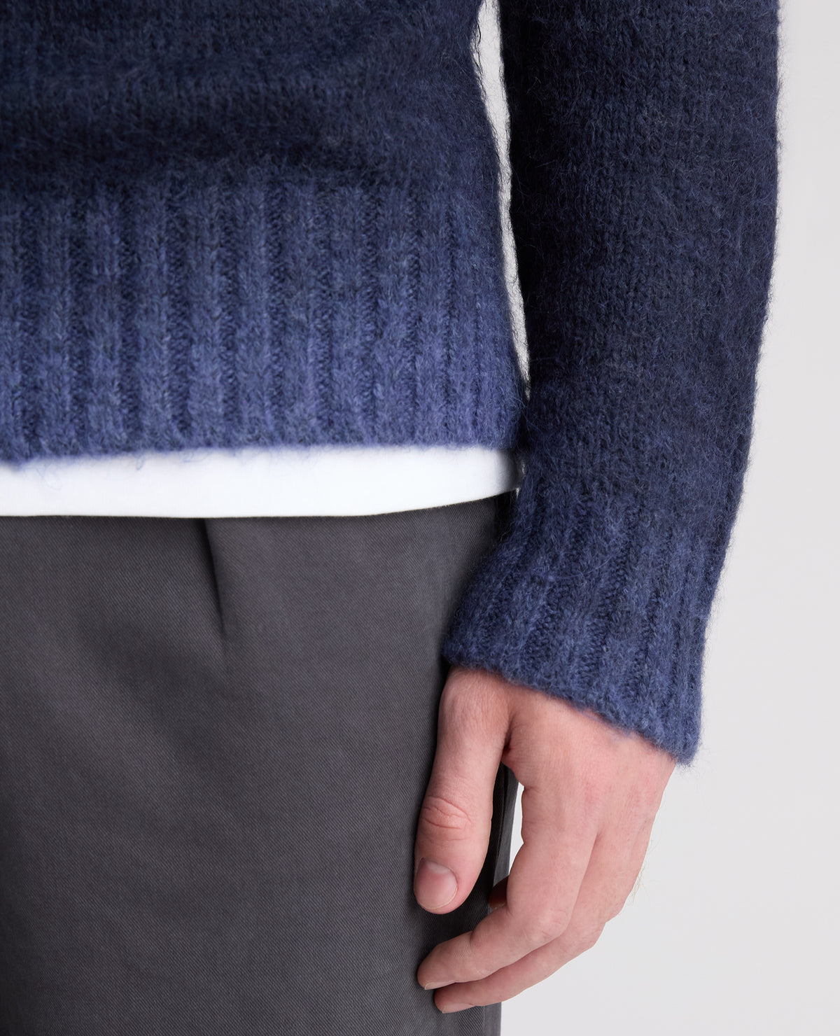 Dark Blue Gradient Stripe Blend Jumper