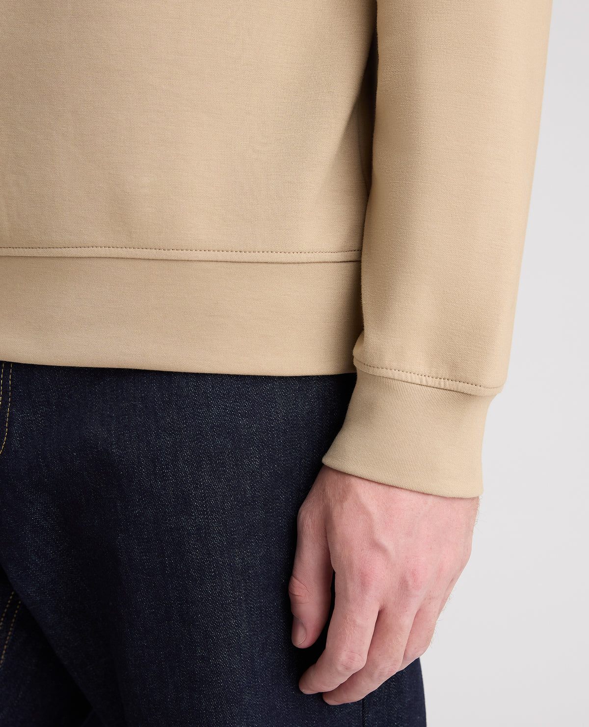 Stone Branded Stretch Half Zip Jumper
