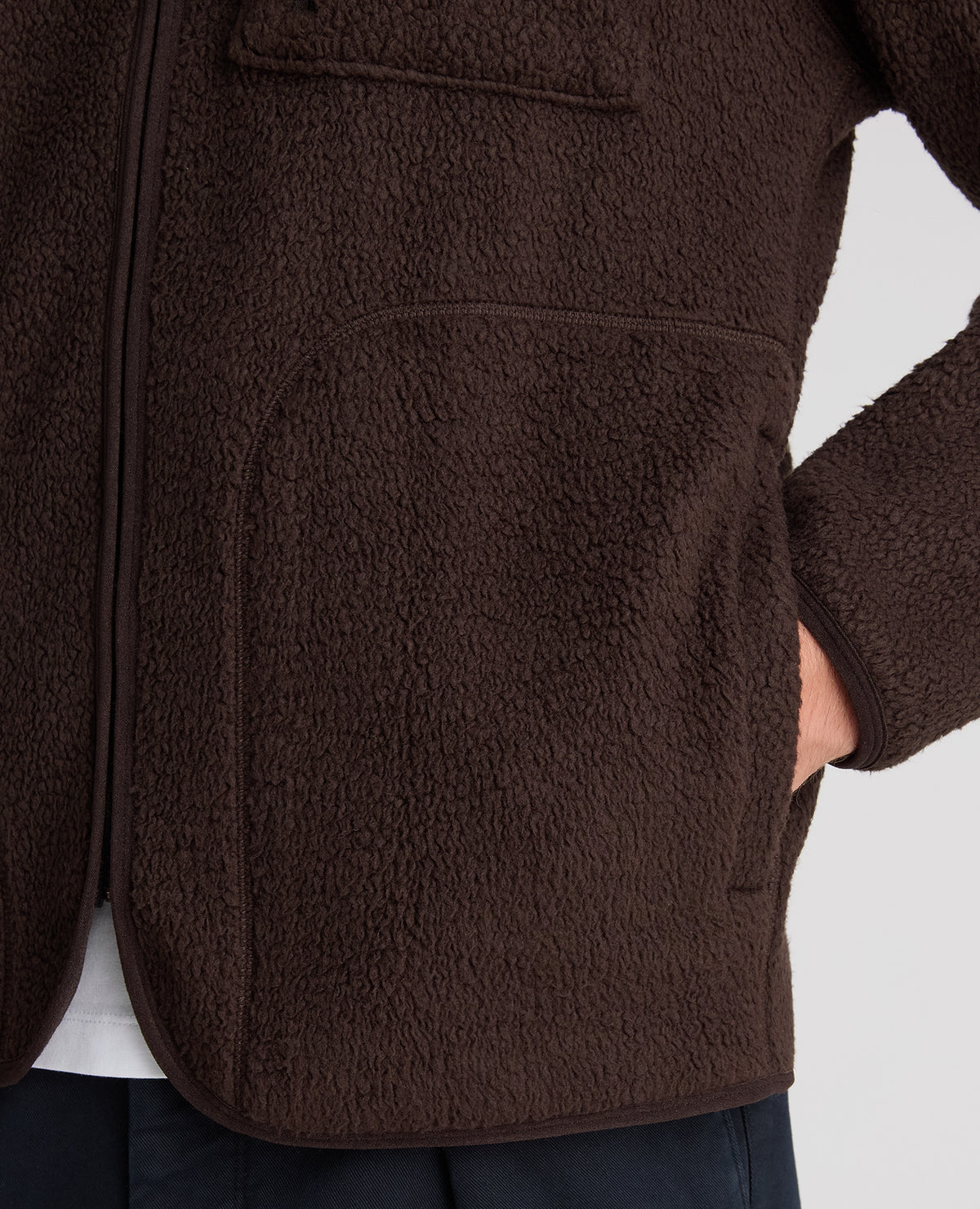 Dark Brown Zip Up Fleece