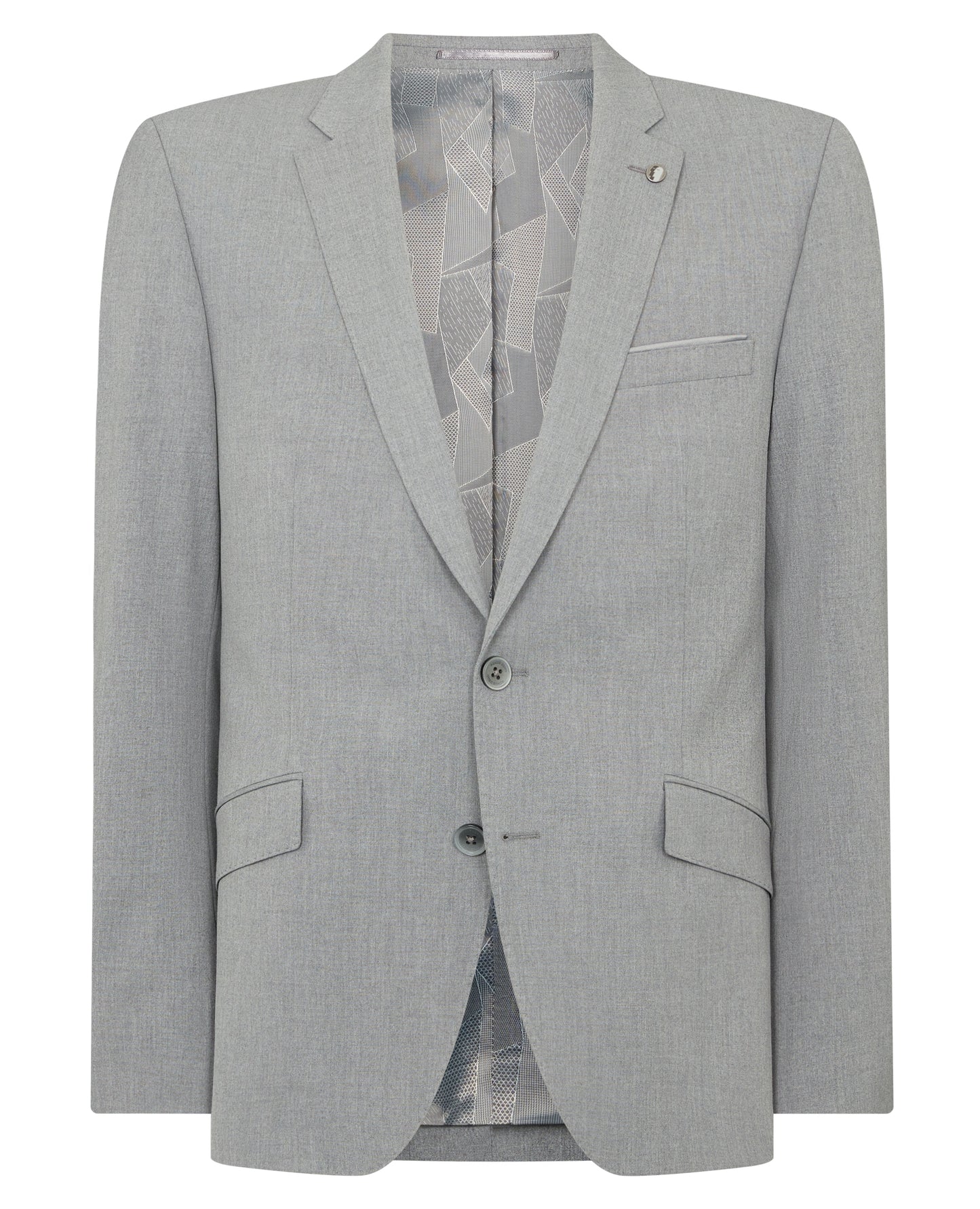 Man wearing a grey Tapered Fit Stretch Mix and Match Suit