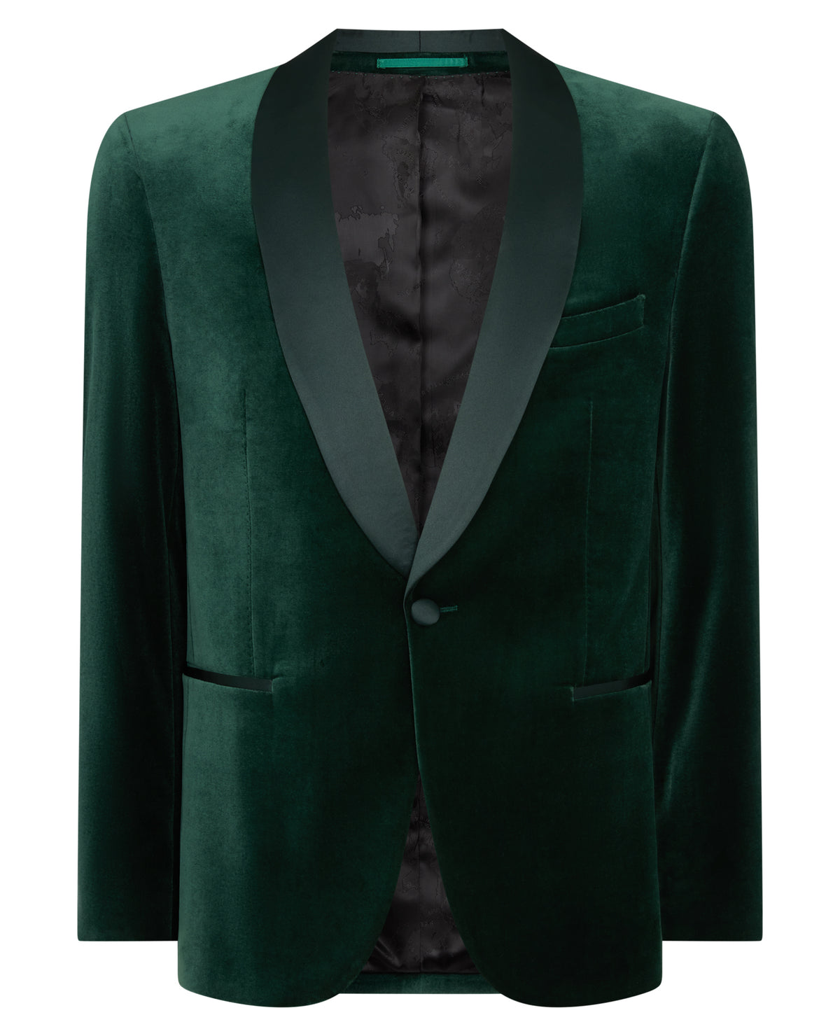 Man wearing a green suit
