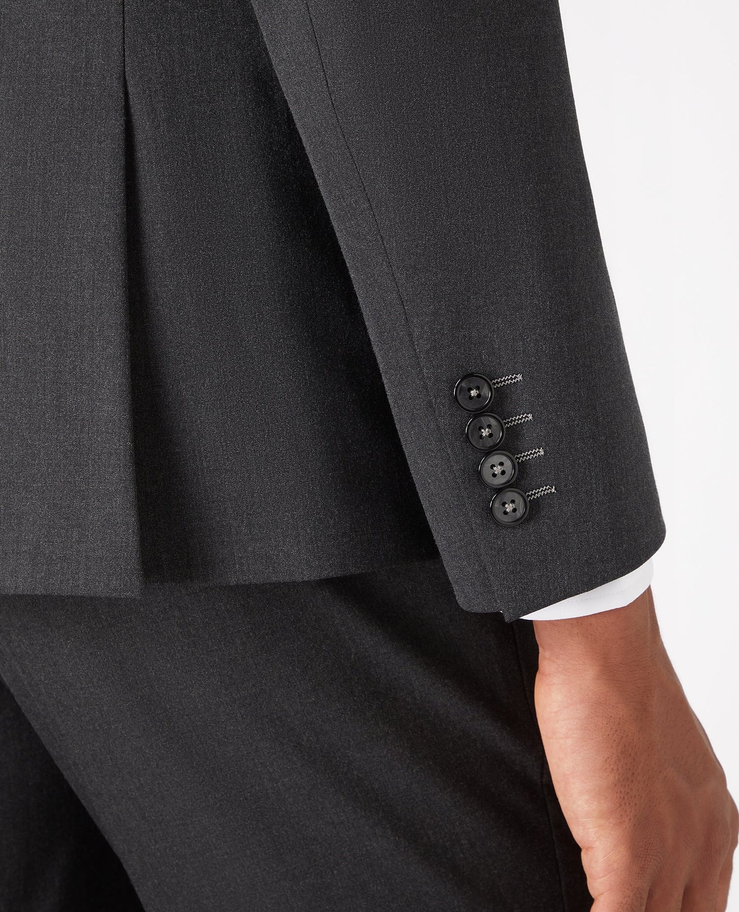 Man wearing a grey Slim Fit Stretch Mix And Match Suit Jacket