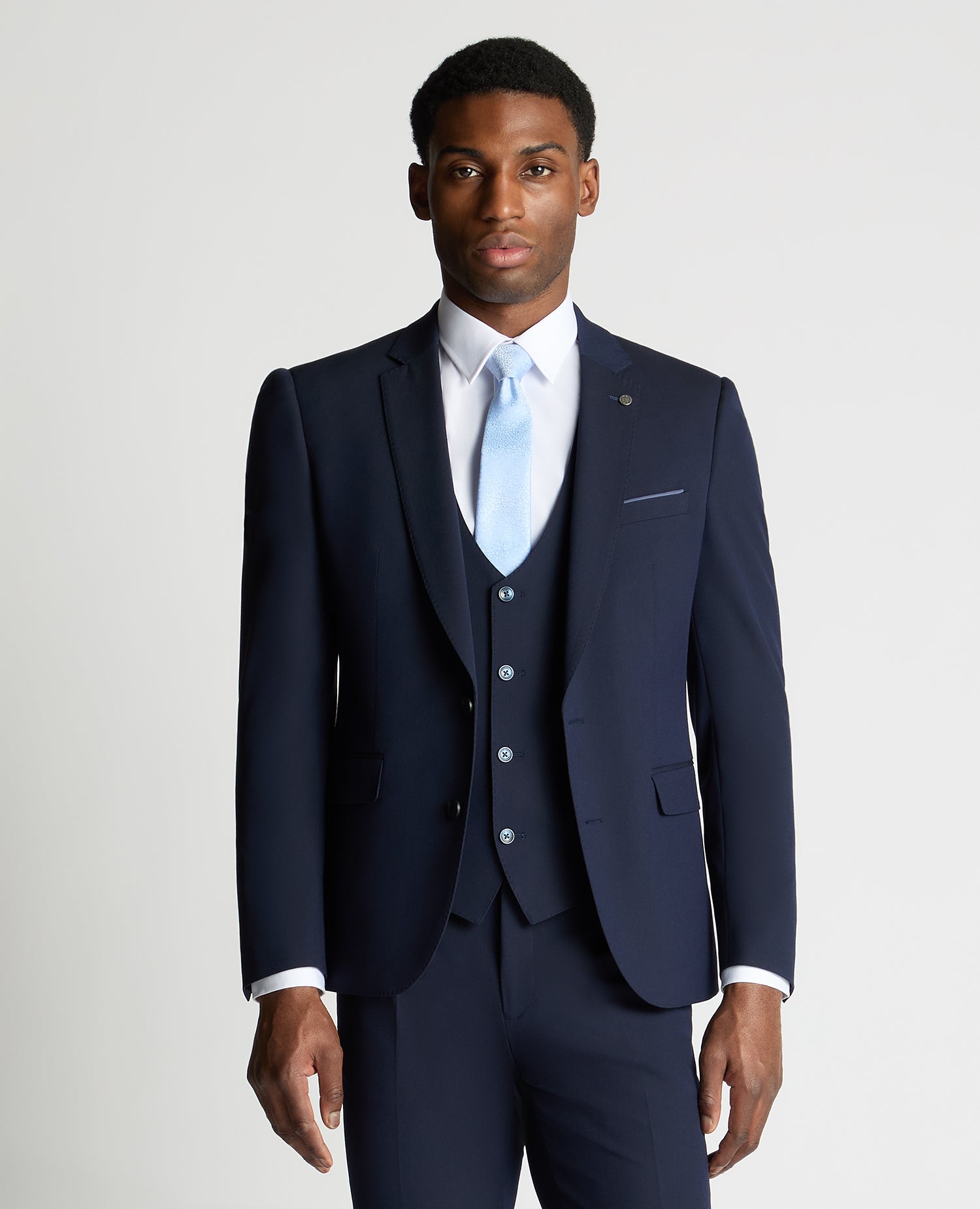 Slim Fit Stretch Mix and Match Suit – Navy – Remus Uomo