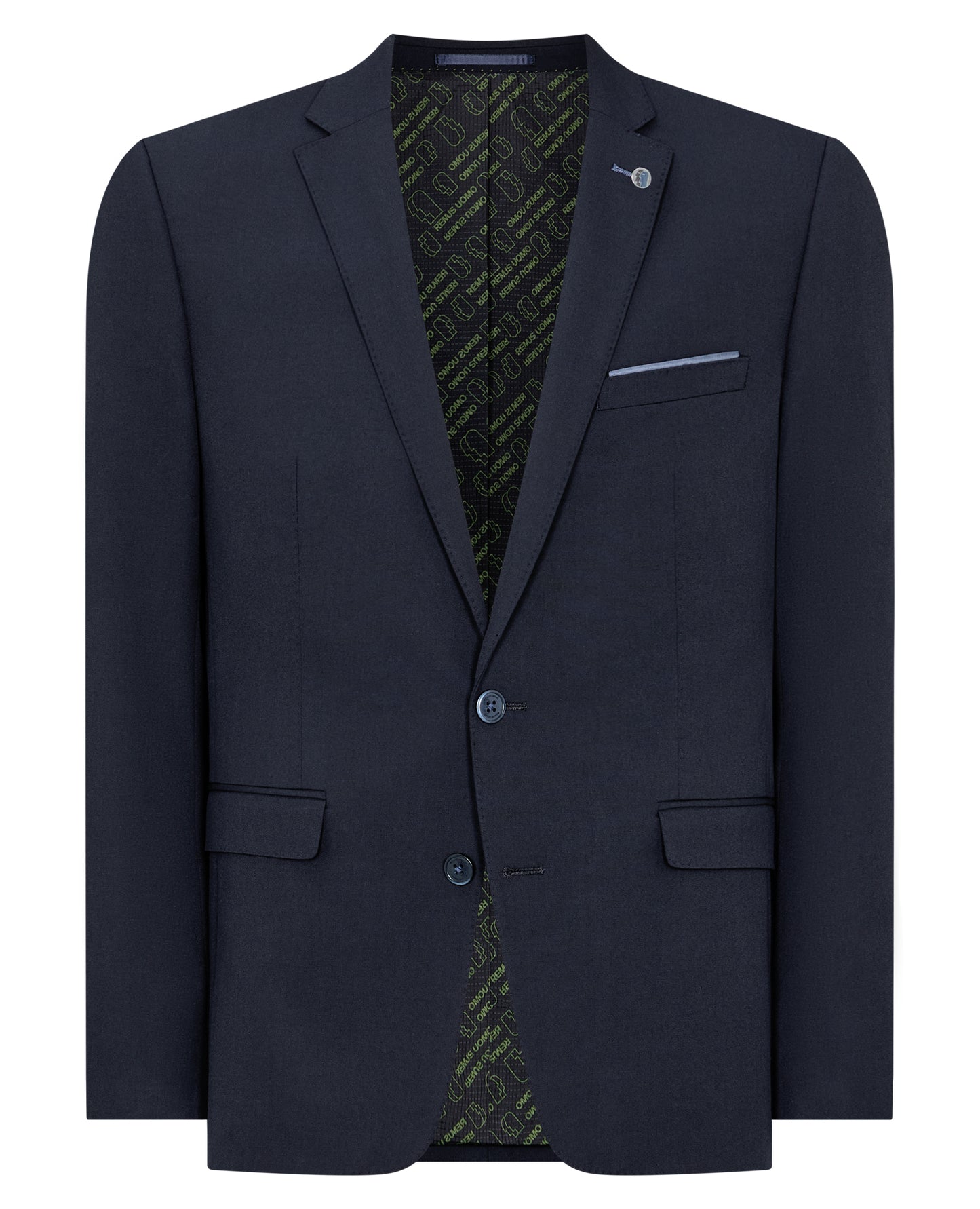 Man wearing a navy suit