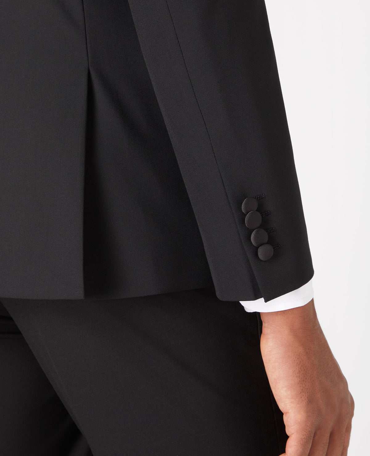 Man wearing a black Slim Fit Mix and Match Suit