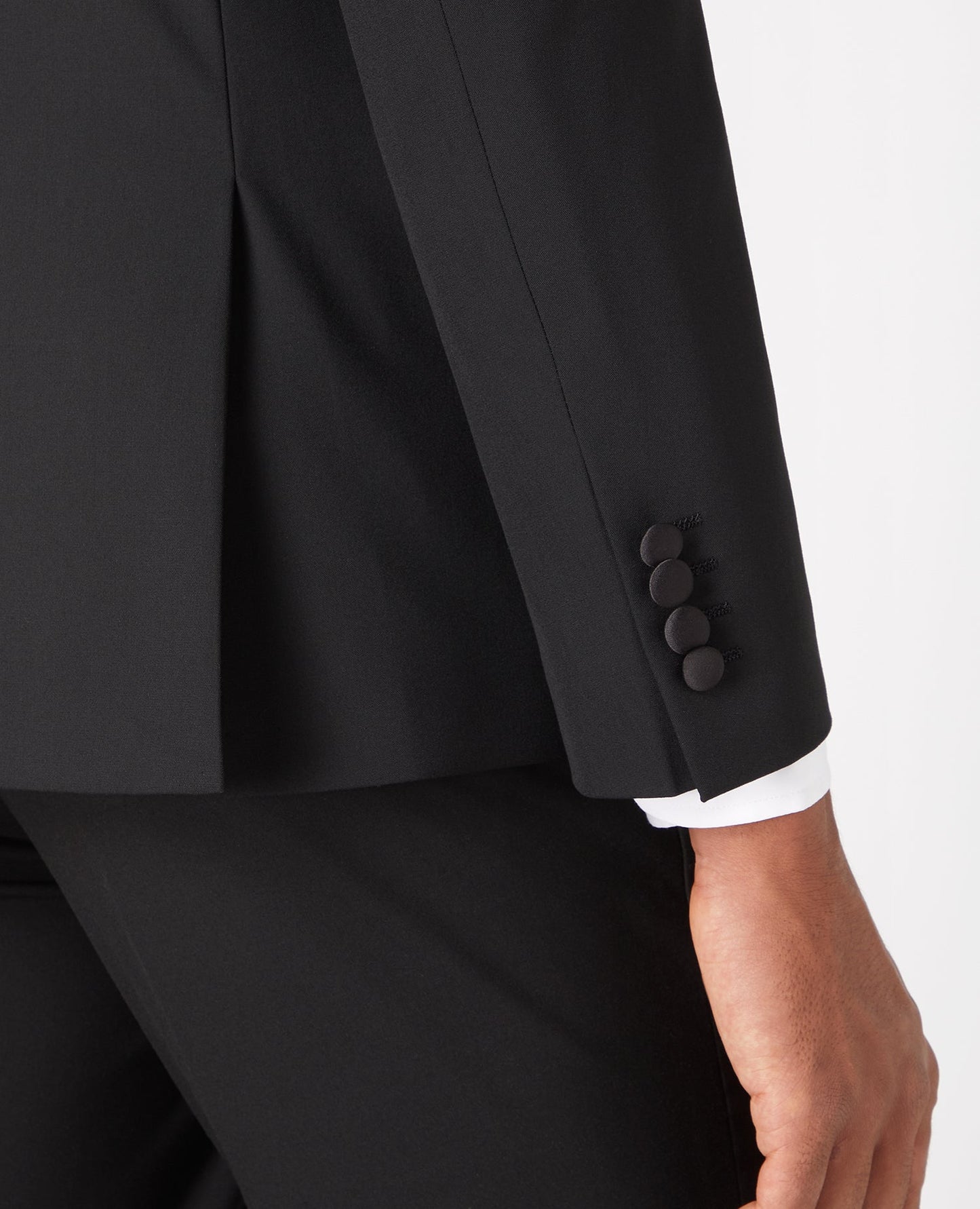 Man wearing a black Slim Fit Mix and Match Suit