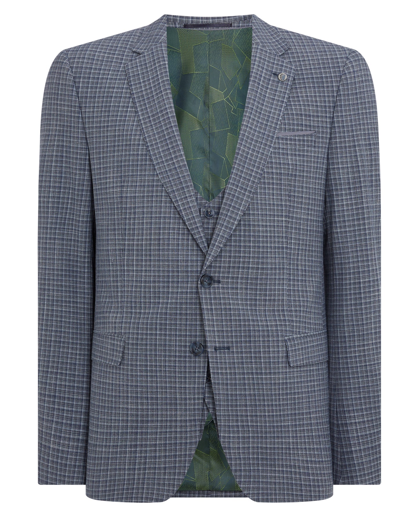 Man wearing a blue Slim Fit Mix and Match Suit