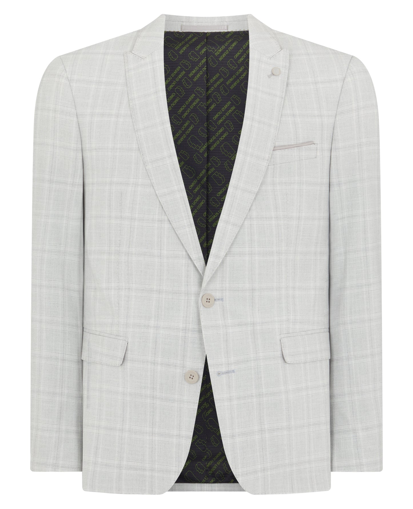 Man wearing a grey Slim Fit Stretch Suit