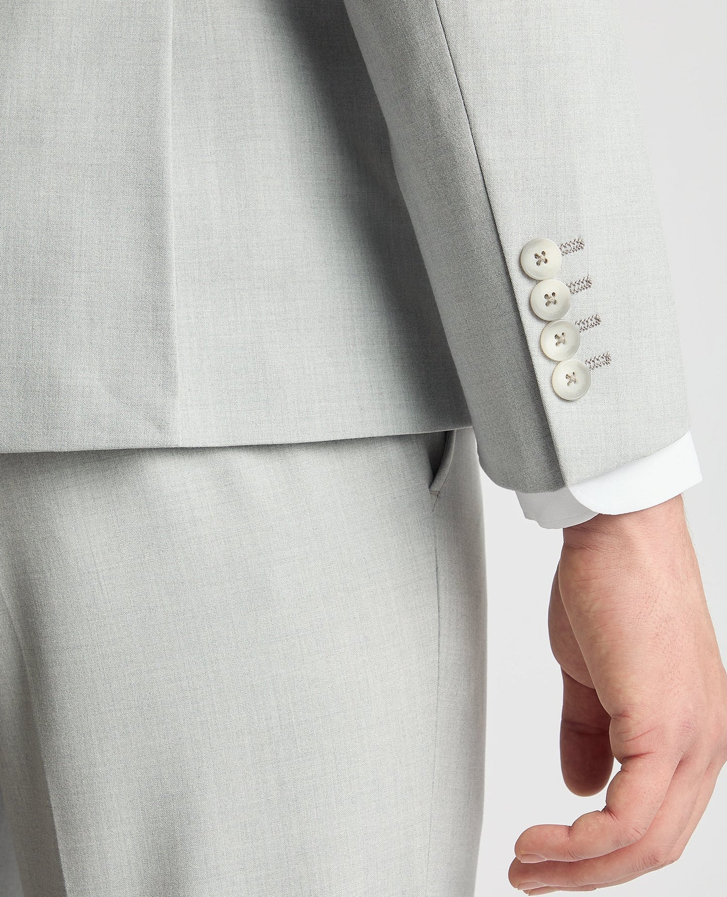 Man wearing a grey Slim Fit Stretch Suit