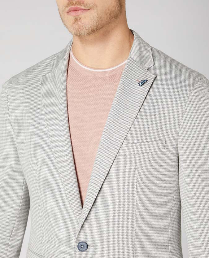 Slim Fit Cotton-Blend Stretch Jersey Jacket