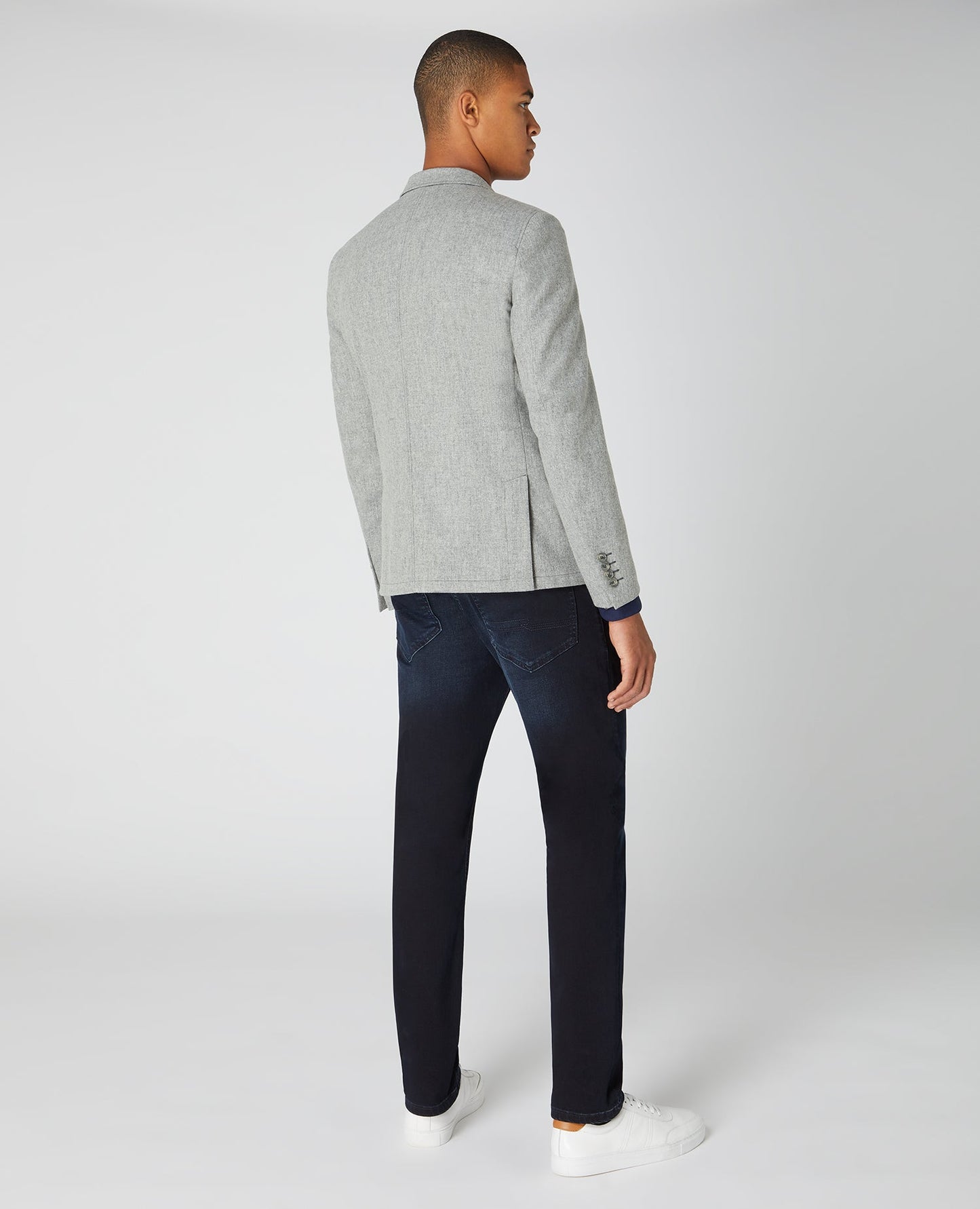 Slim Fit Wool-Blend Stretch Jacket