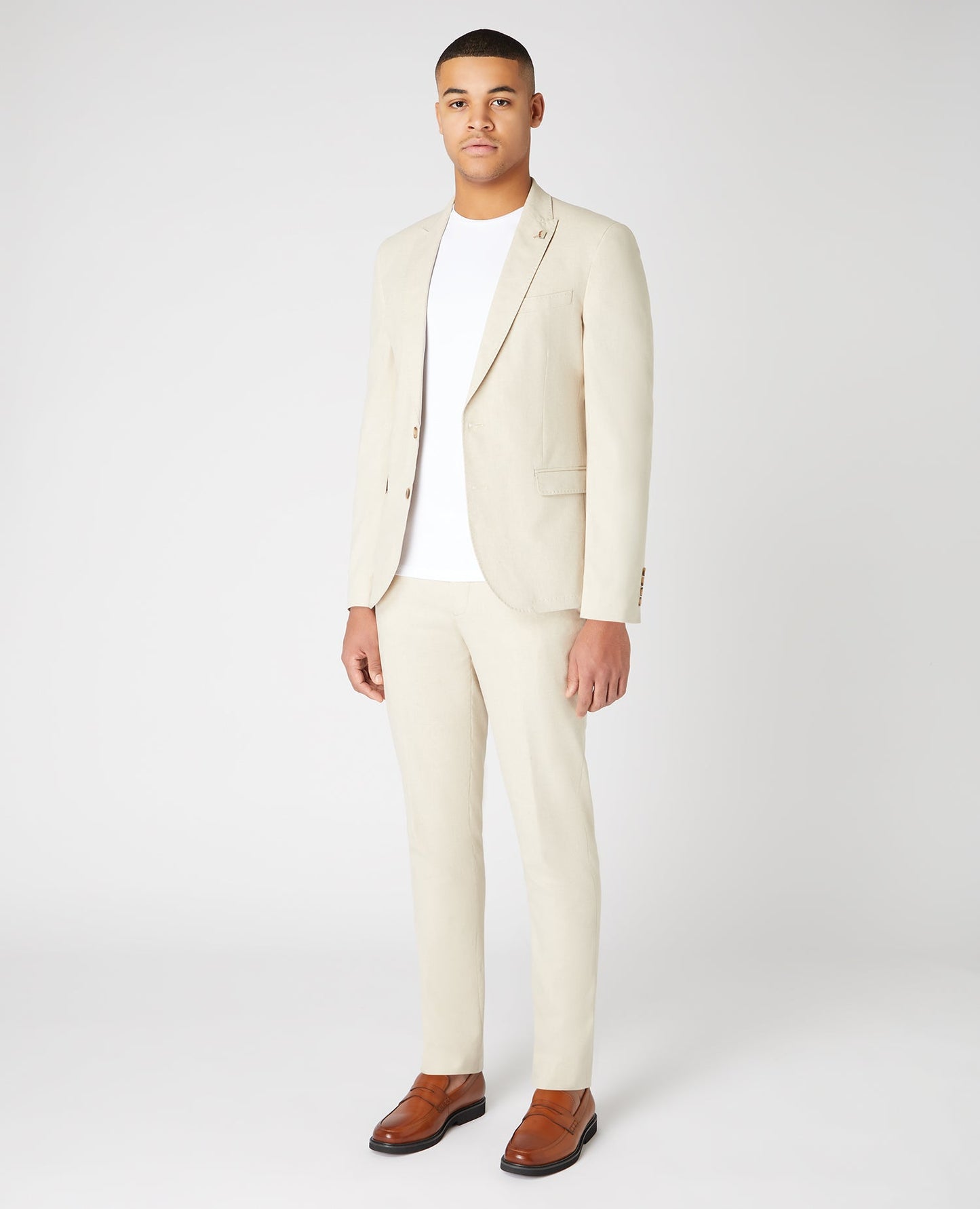 Slim Fit Cotton-Linen Jacket