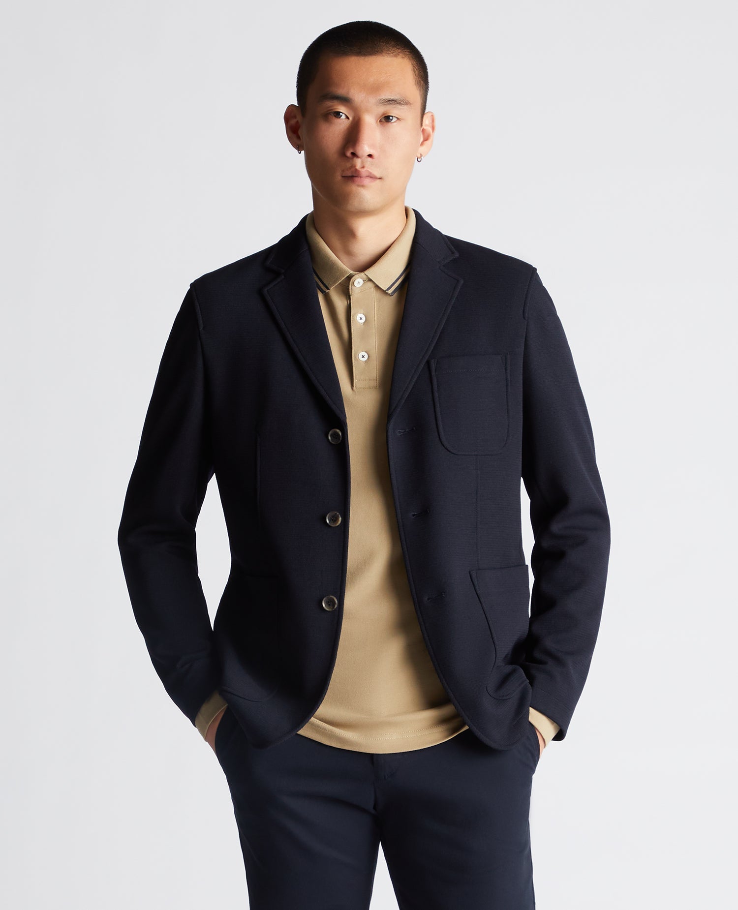 Slim Fit Cotton-Blend Stretch Jacket – Remus Uomo