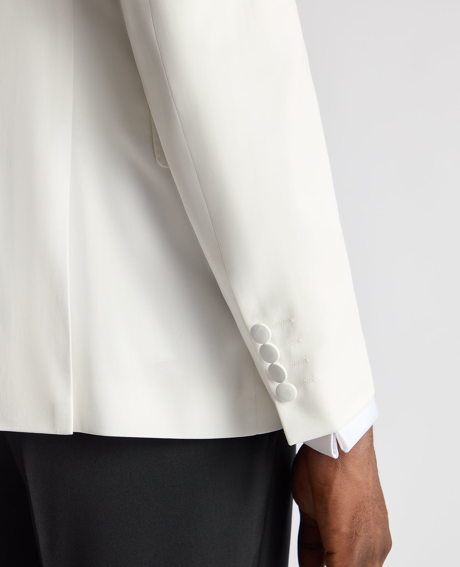 Man wearing a white Slim Fit Dinner Jacket