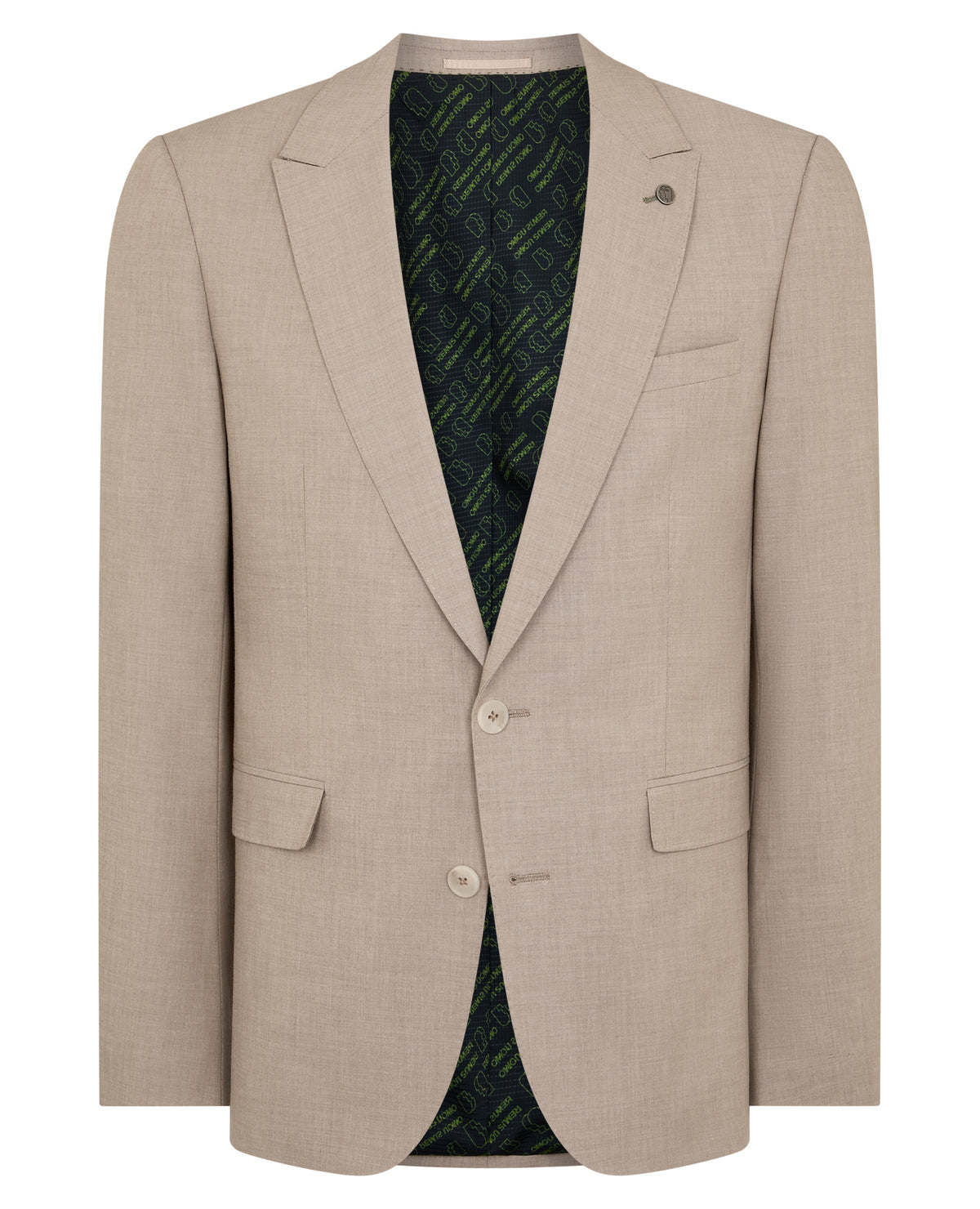 Man wearing a stone jacket